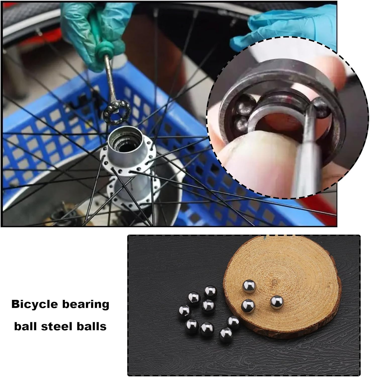 SING F LTD 100Pcs Ball Bearings for Bike Bearing Steel Material Solid Steel Small Size Abrasion Resistance Non-Magnetic Used for Ball Bearings Door Locks Machinery Ball Bearings image number 3