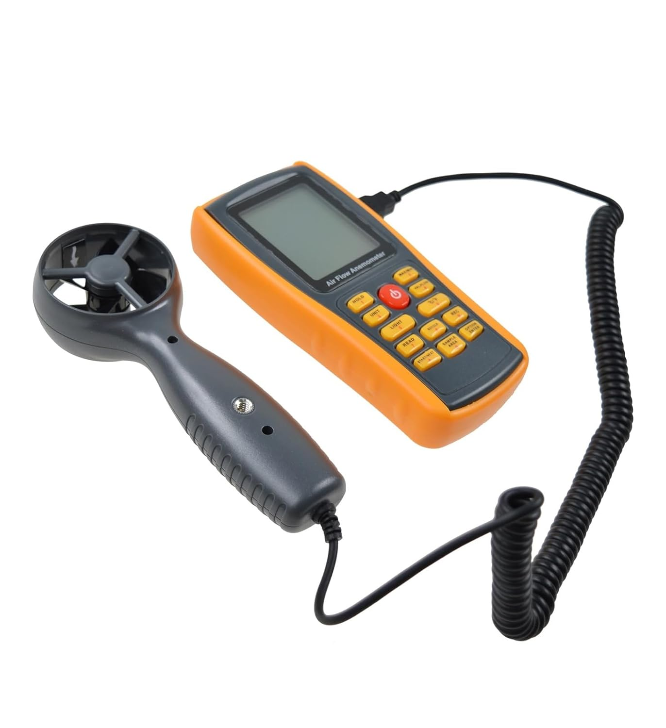 Compatible Air Flow Meter Measures Air Velocity Volume and Temperature Wind Speed Meter Range 0.20~30.00 M/S image number 3