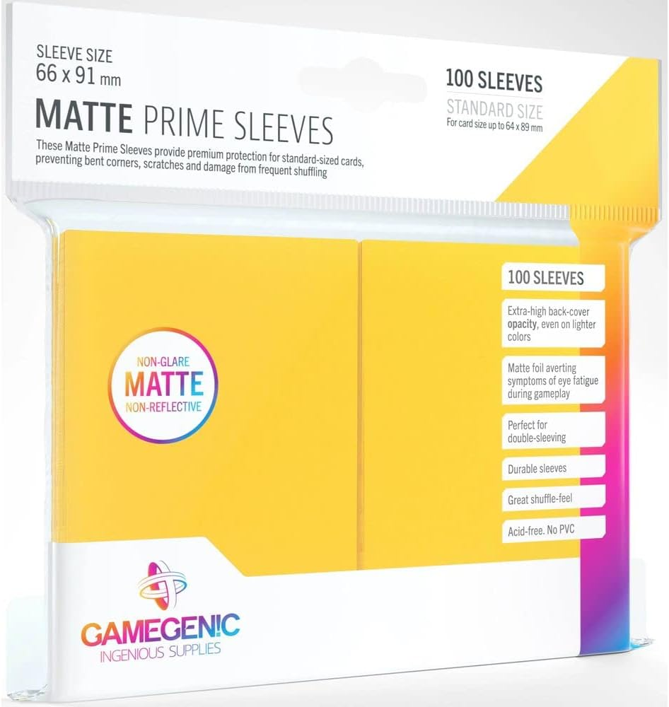 Gamegenic Matt Prime Card Sleeves, Red - Black image number 3