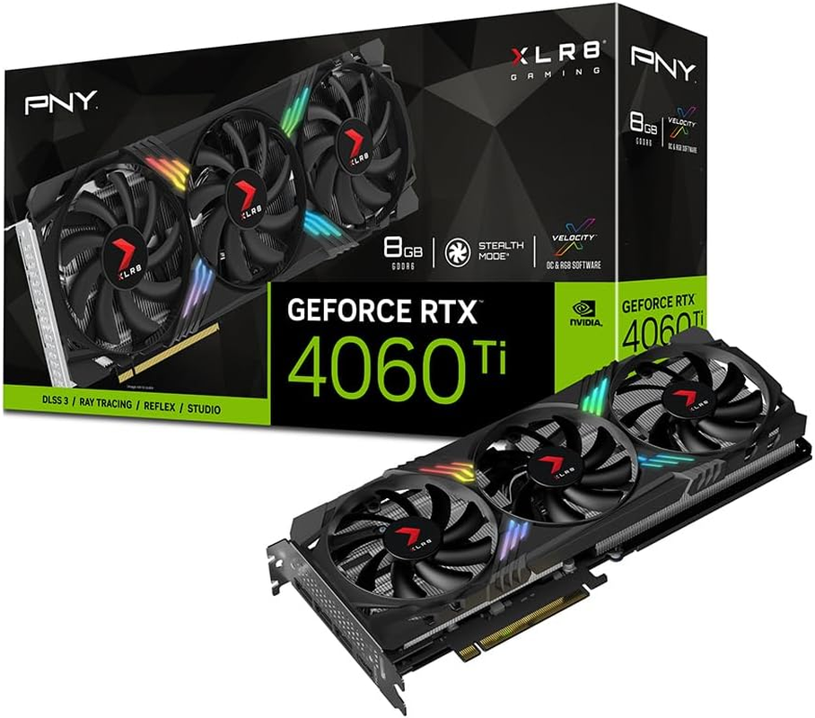 PNY Nvidia Geforce RTX 4060 8GB Verto Dual Fan DLSS 3 Graphics Cards image number 6