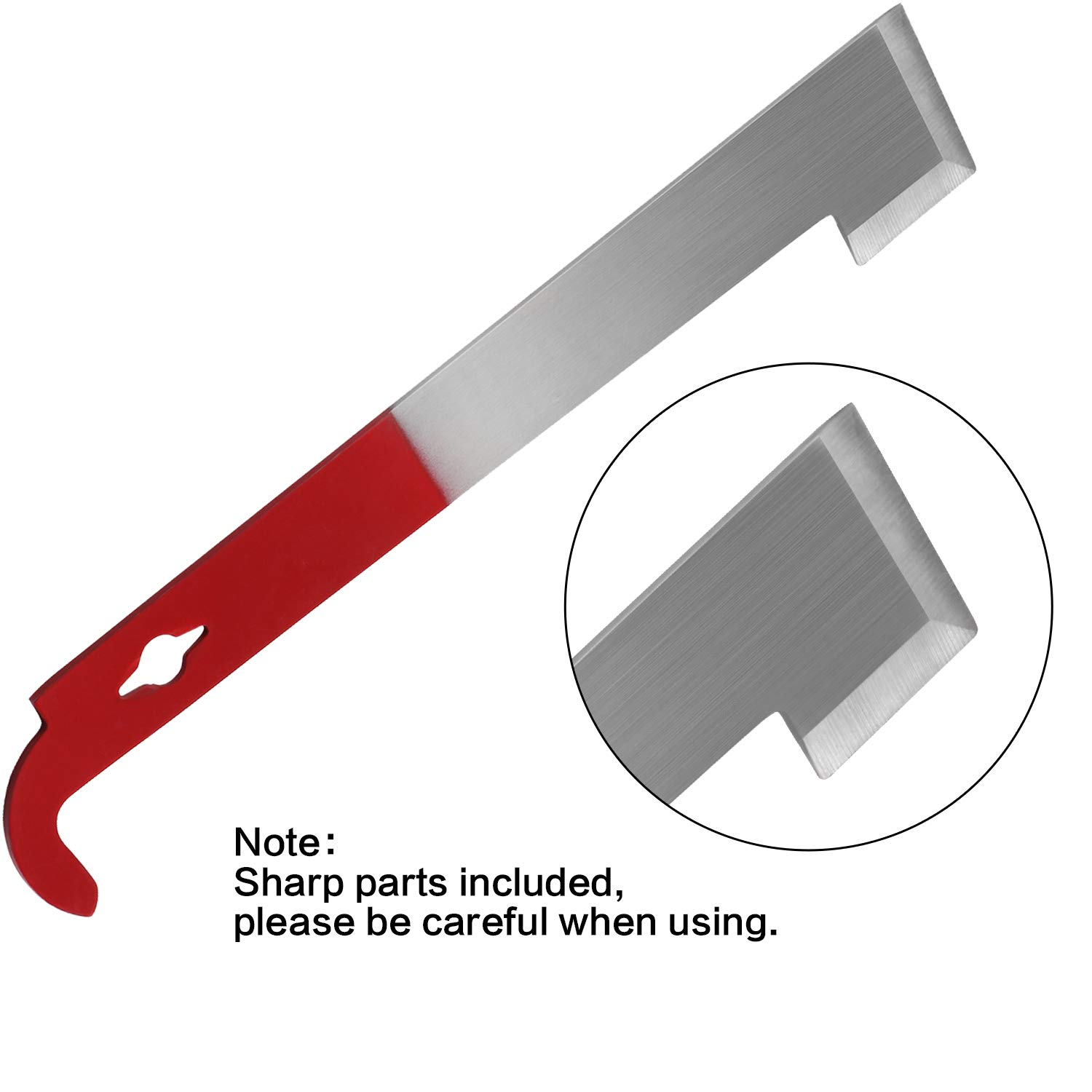Sunshane 2 Pack Stainless Steel Bee Hive Tool J Hook Bee Frame Lifter and Scraper Beekeeping Equipment for Beekeepers, 10.5 Inch image number 1