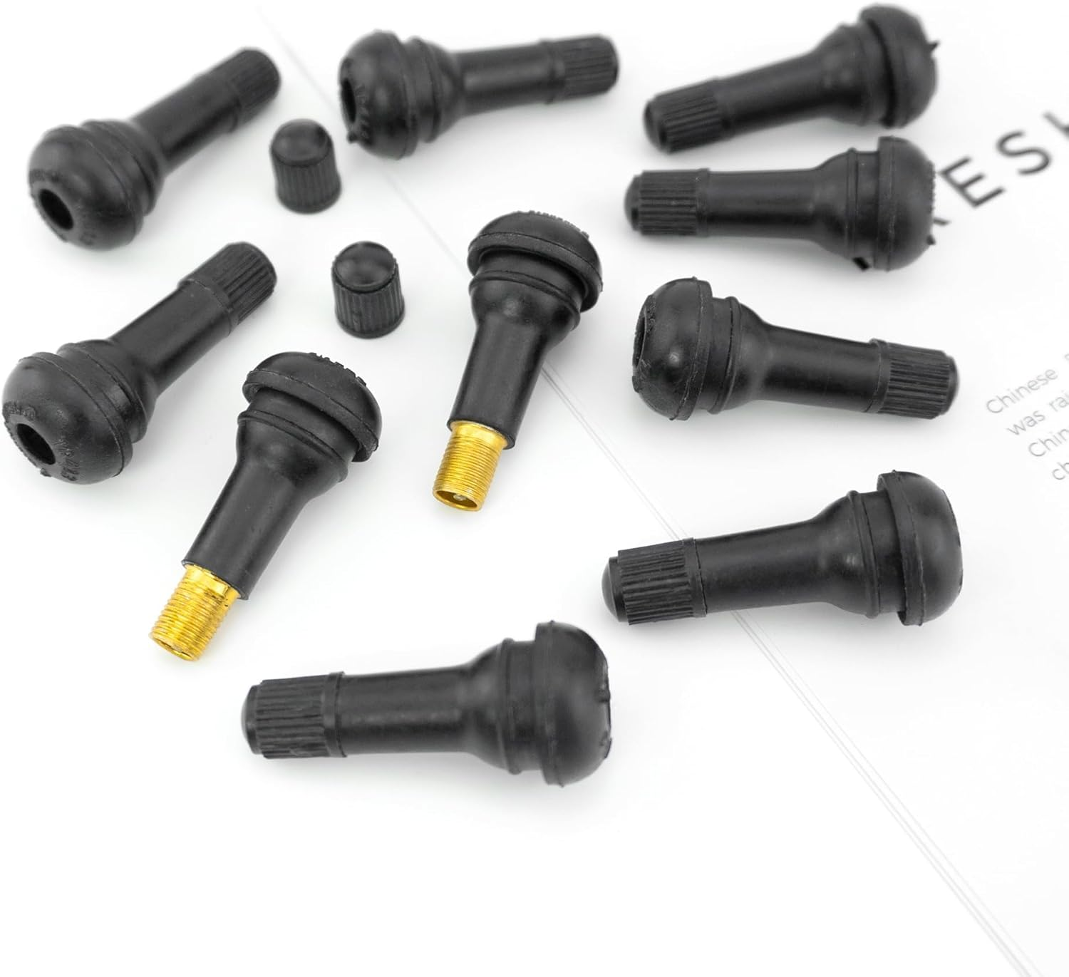 10 PCS TR413 Rubber Snap-In Tire Valve Stems Sturdy Replacement Tyre Valves Stems for 0.453" Tubeless Rim Holes on Cars, Go-Karts, Trucks, Lawn Mowers, Trailers image number 4