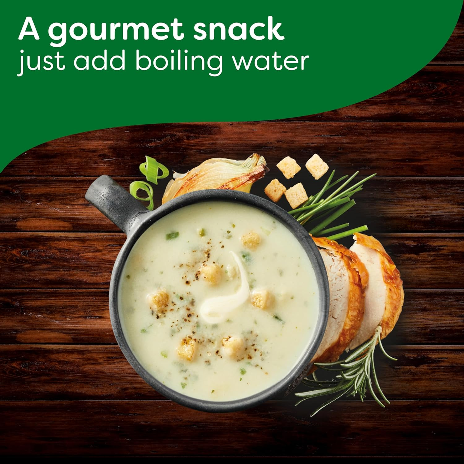 Continental Creamy Roast Chicken & Spring Onion with Roasted Garlic Croutons Soup Sensations 61 G image number 2