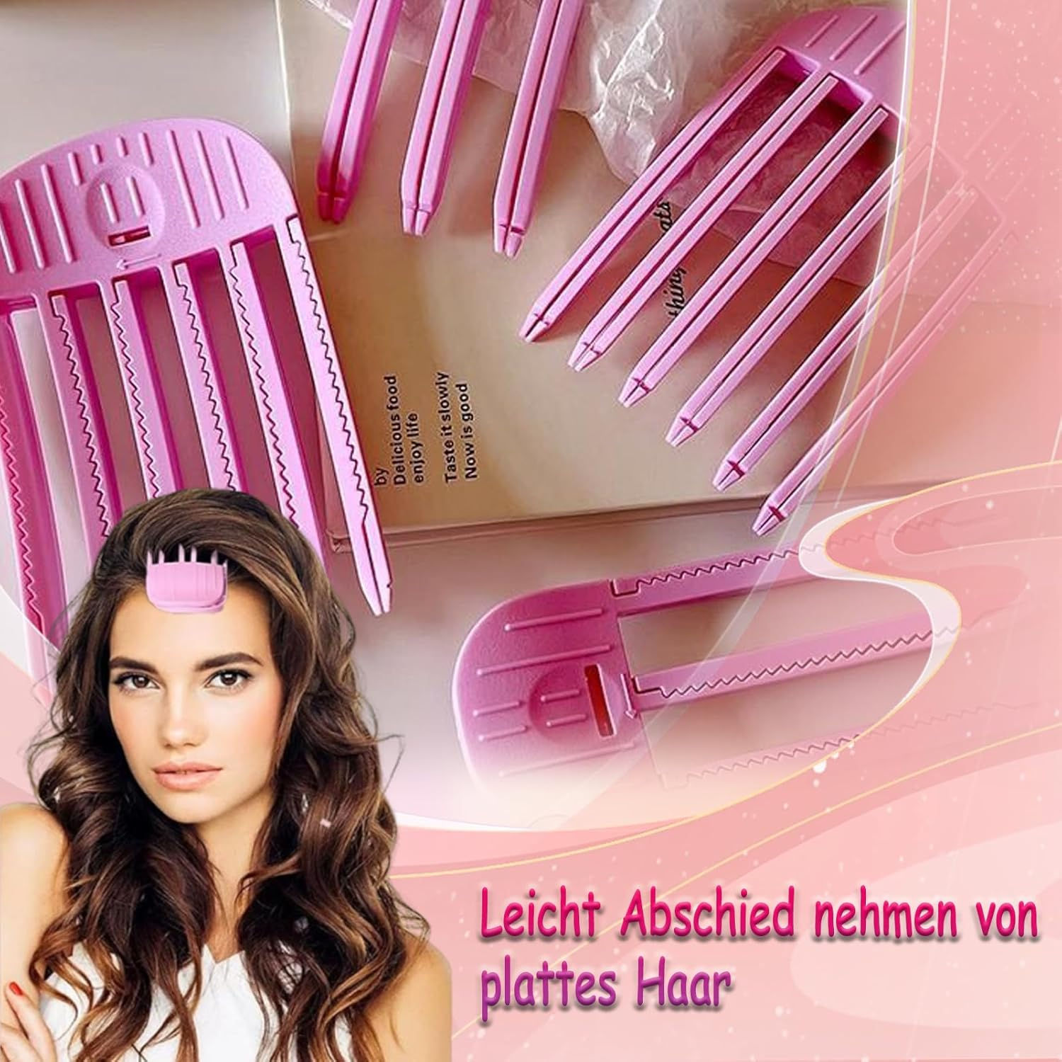 Whaleo Volume Clips Hair Pack of 4 for Fluffy Bangs, Volume Hair Clip, Hair Roots, Lifting Clips for Fluffy Bangs and High Crown Hairstyle, Volume Comb for Men and Women image number 3