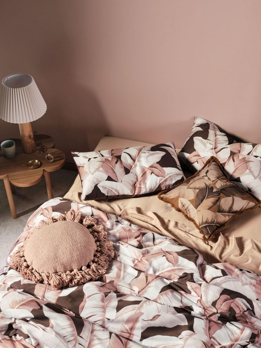 Linen House Kalena Quilt Cover Set, Cinnamon, Double Bed image number 1