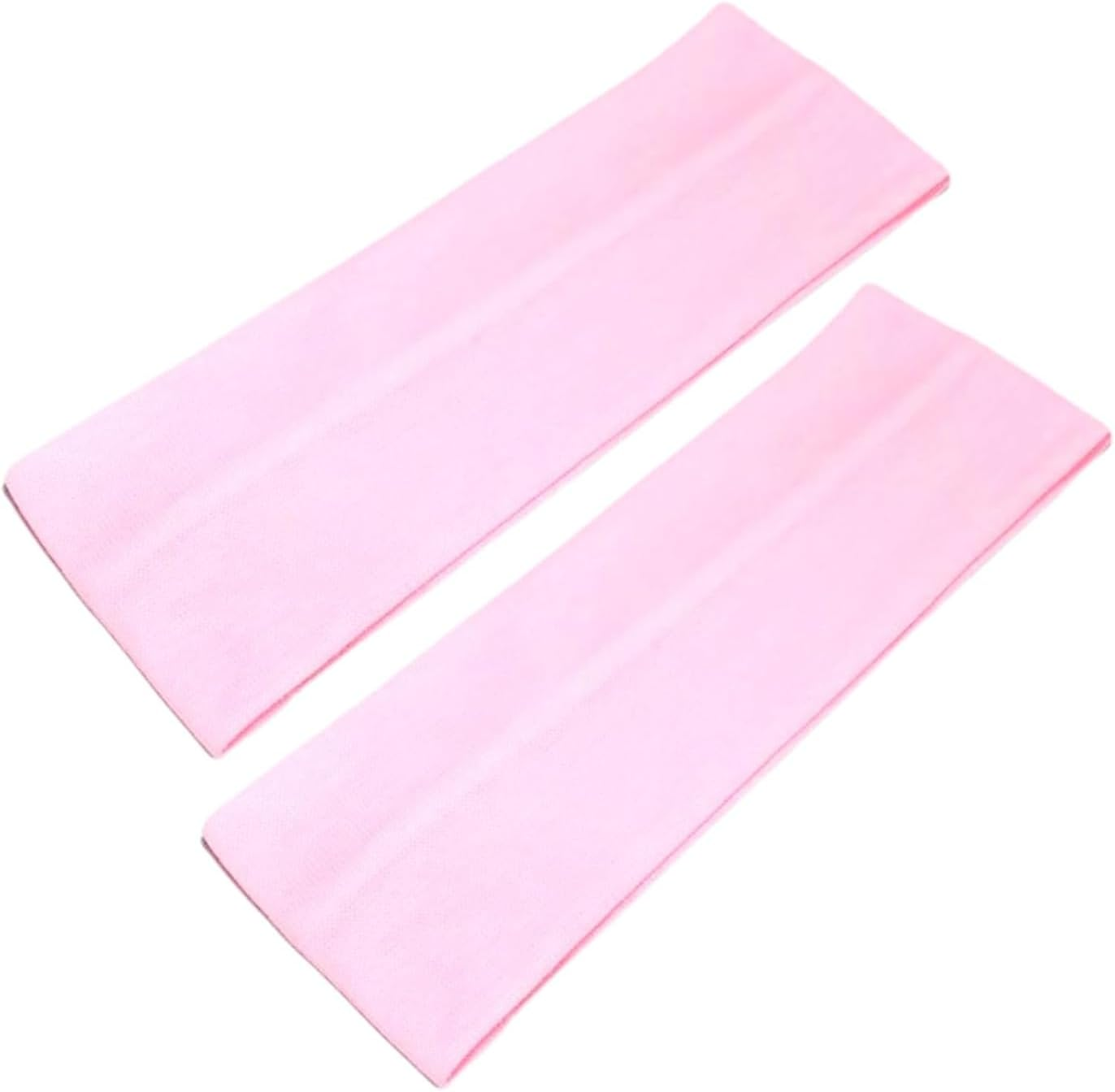 Wide Headbands for Women & Men 5Cm Sweatbands for Sports Yoga Running, Stretchy Soft Headband 5Cm Wide 20Cm Long Stretches to 35Cm for Gym Workout, 2 Pack Hair Bands in Pink & Green - Orevan
