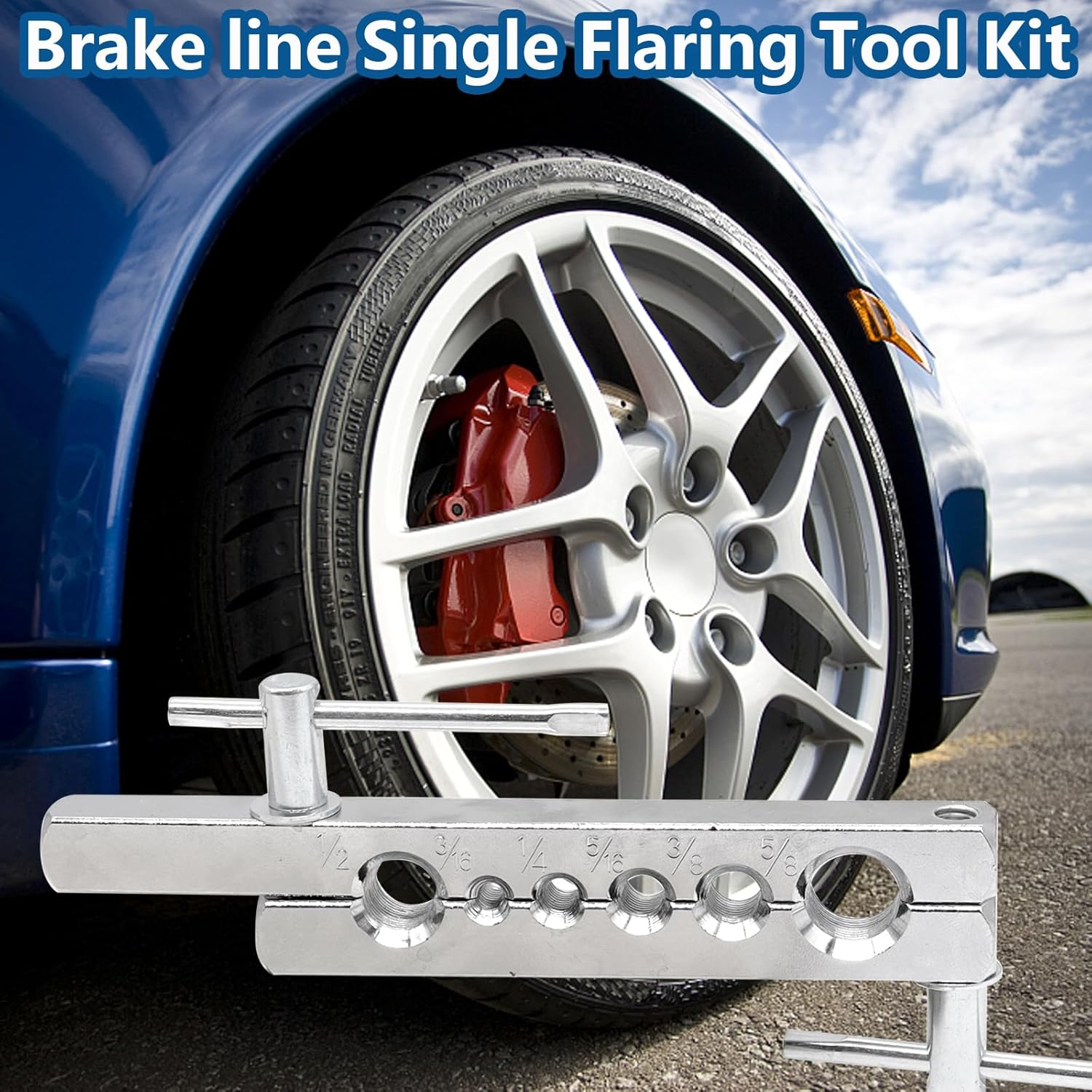 Smseace 26Pack 3/16 Inch Brake Line Kit Include 25 FT Copper-Plated Brake Lines with Fitting(16Pcs Fittings,2Pcs Union+4Pcs Nut) Brake Line Bender,Single Flare Tool,Cutter 3/16 Inch Brake Line Kit image number 6