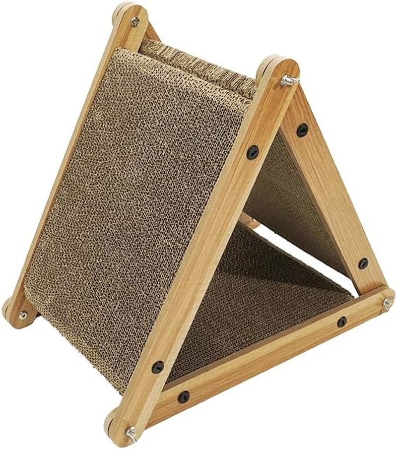 Cat Scratcher Multi-Functional Triangle Cat Scratching Pad with Replaceable Parts Large Triangular Design Indoor Cat Scratching and Play image number 2