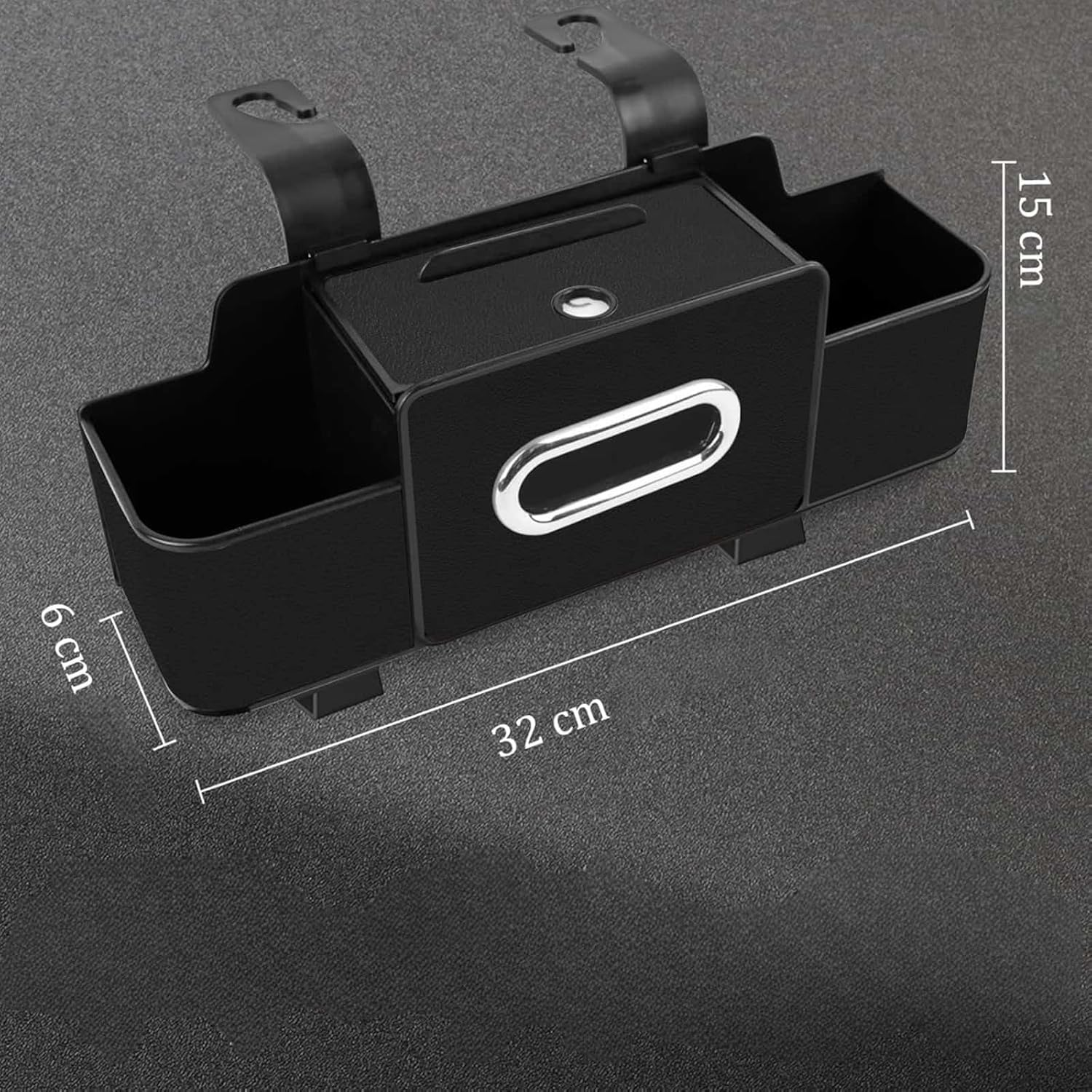 Car Backseat Organiser with Cup Holders & Storage Hooks, Holds Phones, Drinks, Snacks & Bags, Compatible with Most Vehicles image number 5