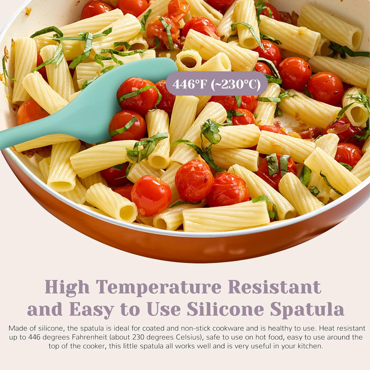 Realand 8Pcs Pastel Color Silicone Spatula, 8.5 Inch Rubber Spatula, Heat-Resistant Non-Stick Small Spatula Silicone Mini Baking Spatula Set for Cake Cream Kitchen Gadgets (Mixed Color) image number 1