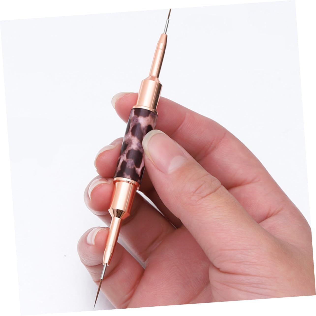 Nail Art Pen Leopard Print Pencil Double-End Nail Liner Brush Pen for Home Salon image number 6