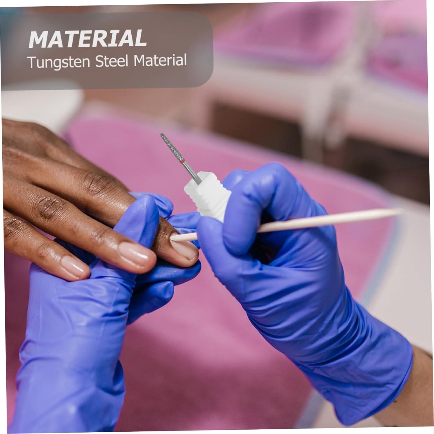 ELAYARD Nail Art Drill Bit Metal Nail Polishing Tool for Women Reusable Shaped Design Compatible image number 6