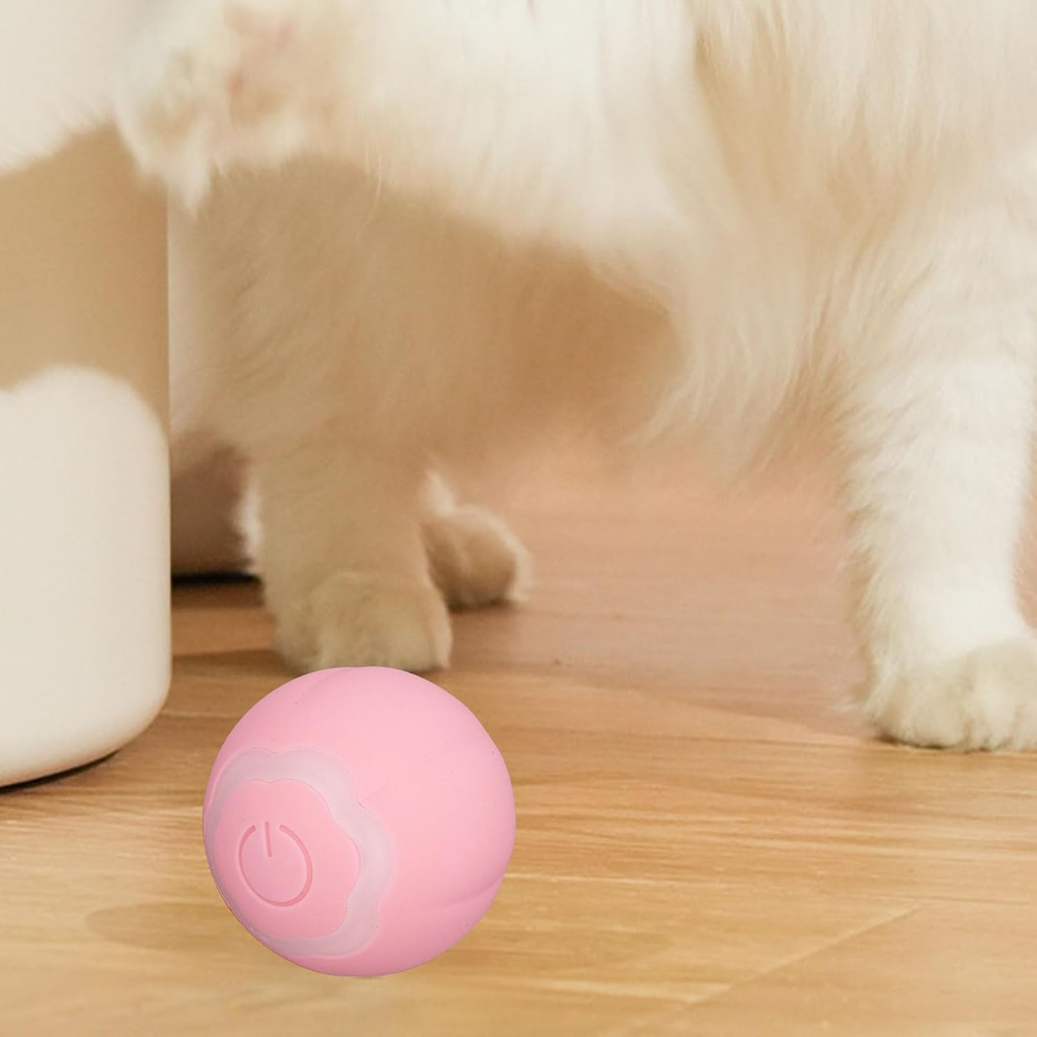 Pet Interactive Cat Toys Ball, Smart Interactive Dog Toy 360 Degree Rotation Powered and Self Moving and Automatic Rolling Ball with LED Lights, Kitten Funny Training Toy (Pink) image number 6