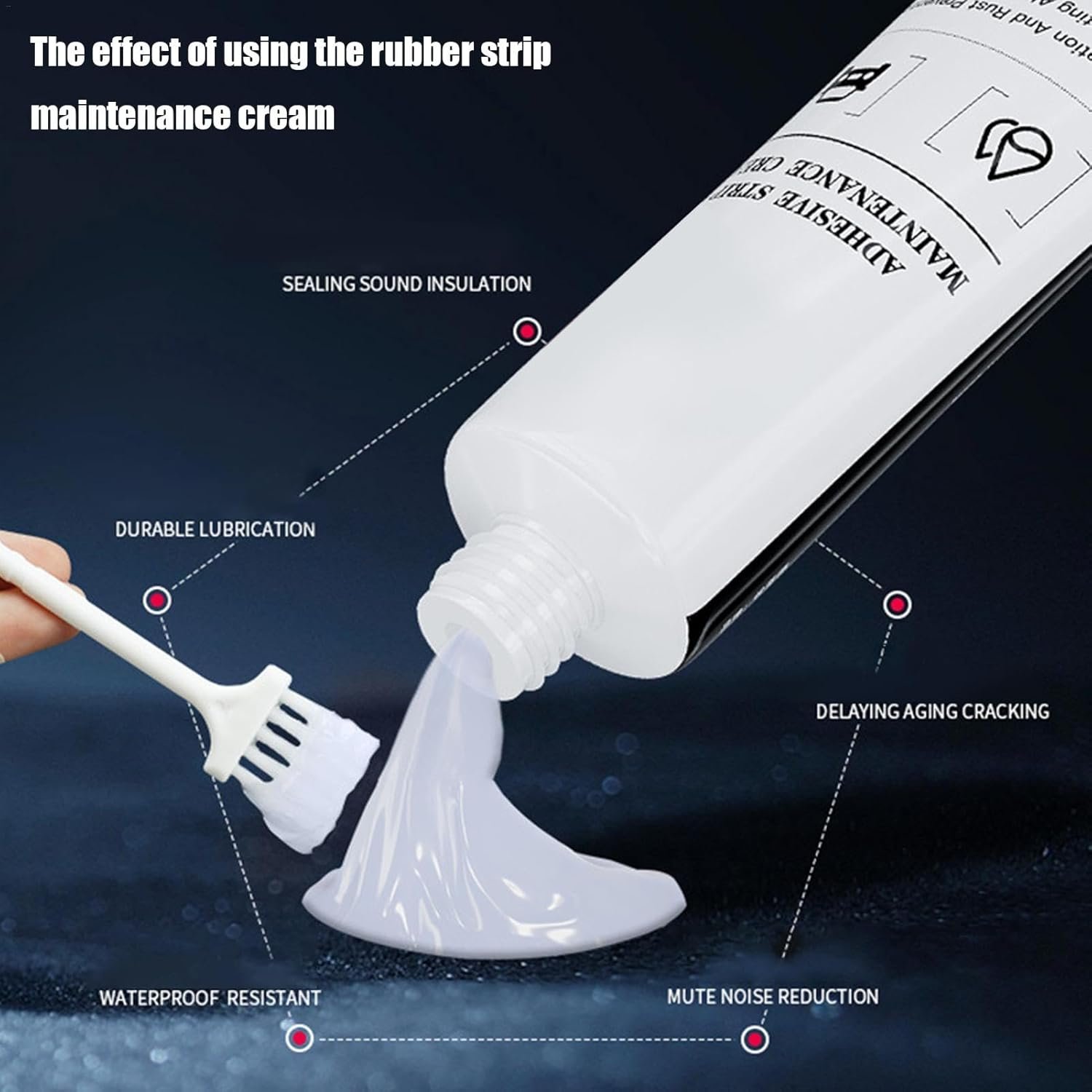 Silicone Lube Automotive - Car Rubber Strip Grease, Multifunctional Lubricating Grease for Long-Lasting Protection, 50Ml image number 2