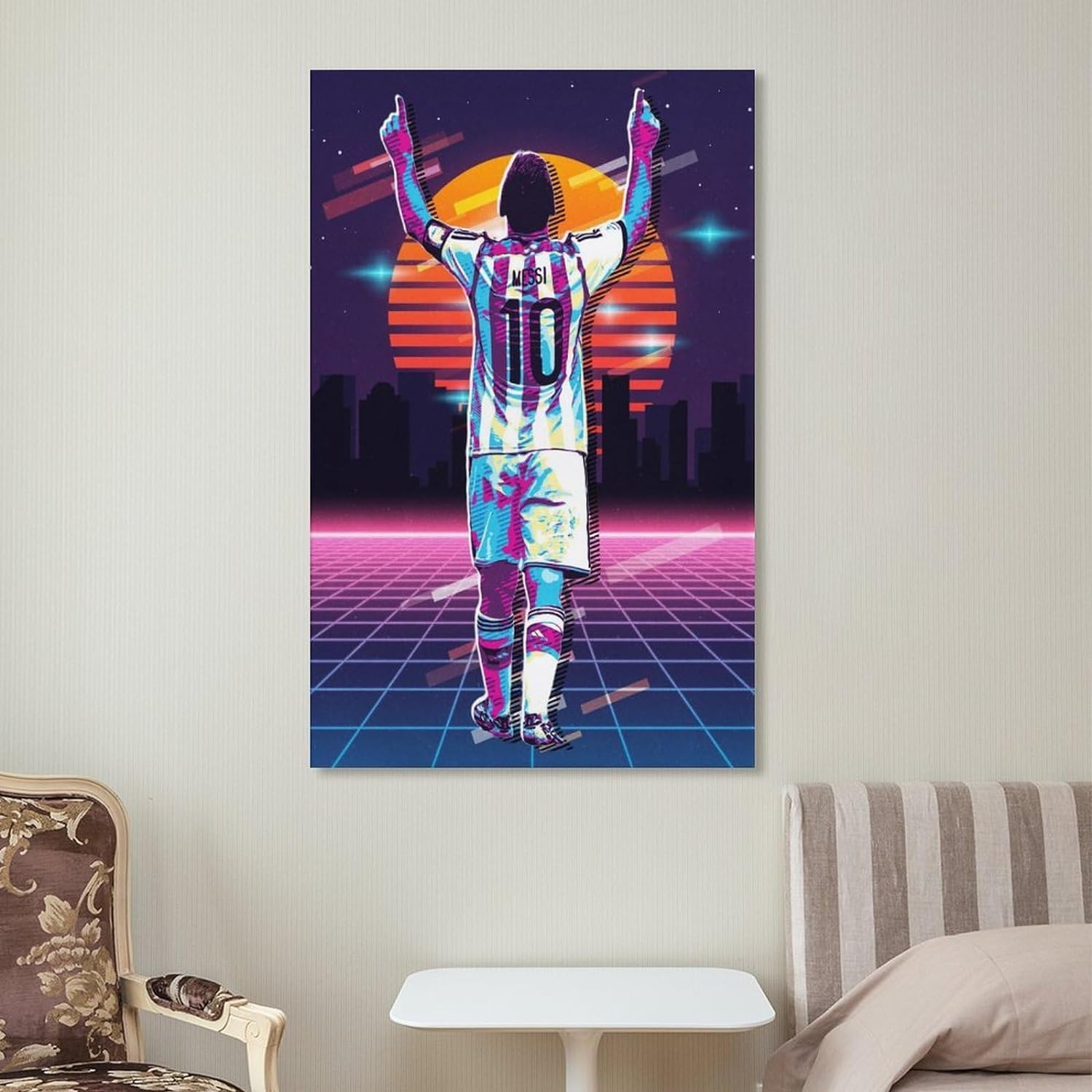 Wdpngf Wall Posters the Football King Messis Poster Soccer Posters for Boys Room Wall Art Paintings Canvas Wall Decor Home Decor Living Room Decor Aesthetic Prints 12X18Inch(30X45Cm) Unframe-Style-3 image number 5