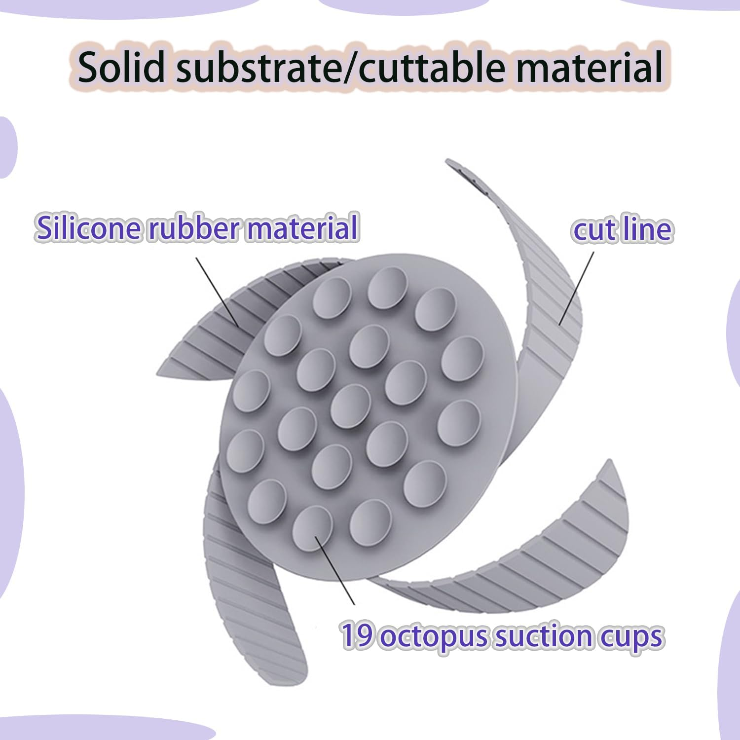 Roczential Slow Feeder Dog Bowl Insert, Flower Shaped Slow Feeder Insert with Strong Suction Cup, Suitable for Medium and Large Dogs, Slows down Eating Speed image number 5