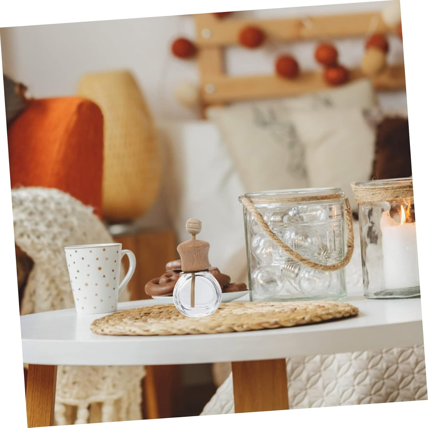 GARVALON 3Pcs Car Perfume Empty Bottle Aromatherapy Fragrance Bottle Home Car Air Freshener image number 3