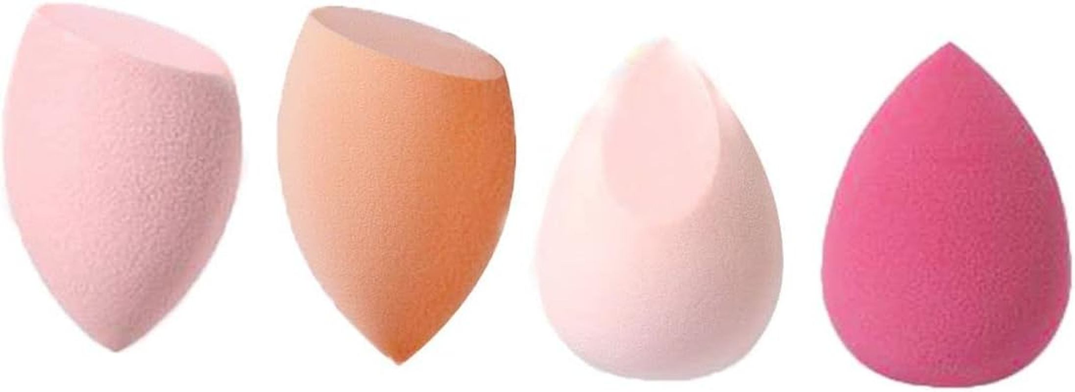 4Pcs Beauty Makeup Sponges Set for Dry & Wet Use - Foundation Blending Sponge for Concealer Blush Powder, Multi-Color Blender Sponges (4Pcs - Multi-Colored A)