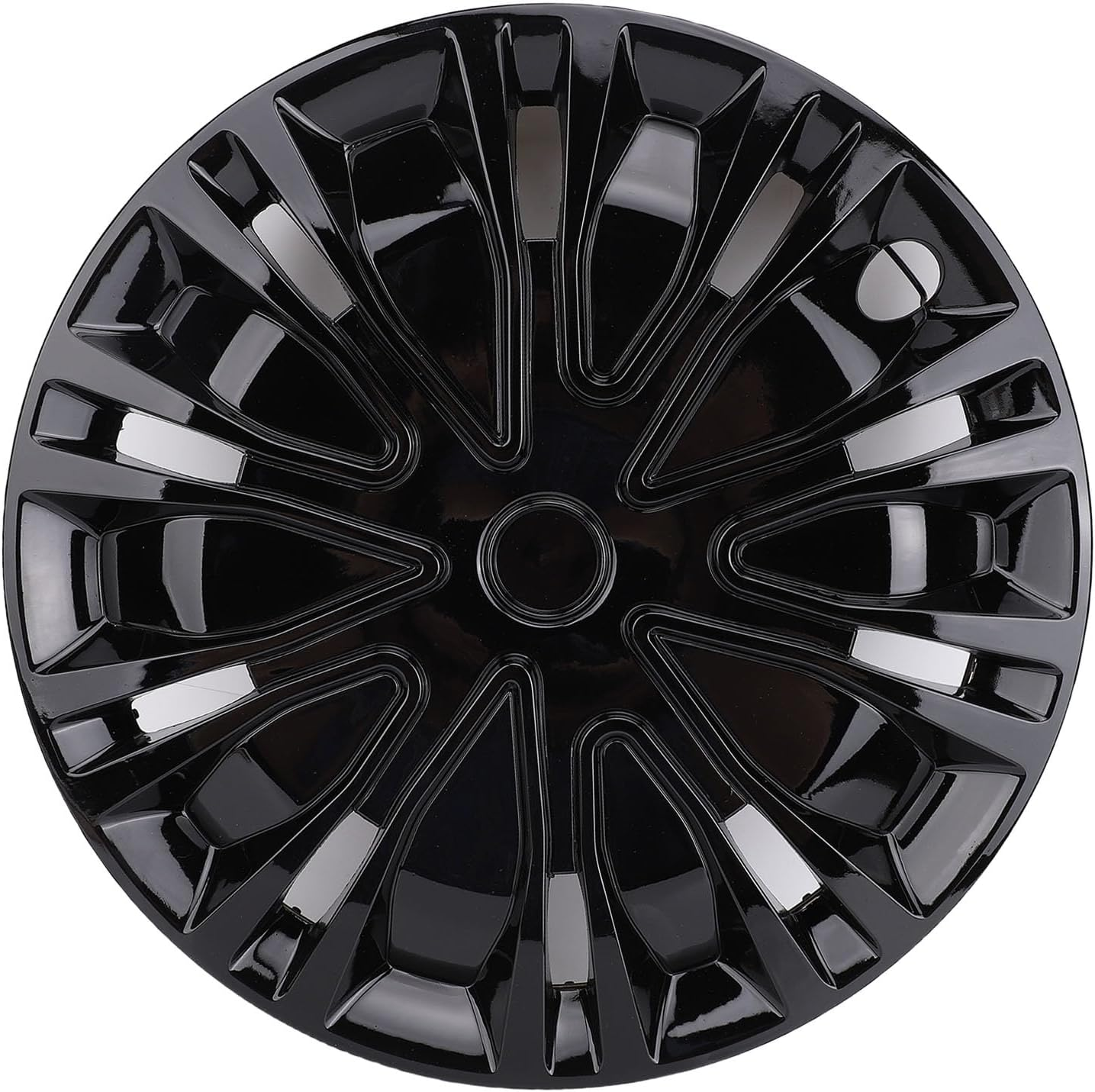 Cryfokt 15In Hubcaps, 4 Pcs Wheel Rim Cover R15 Full Protection for Most Cars Truck SUV (Black) - Silver Black image number 2