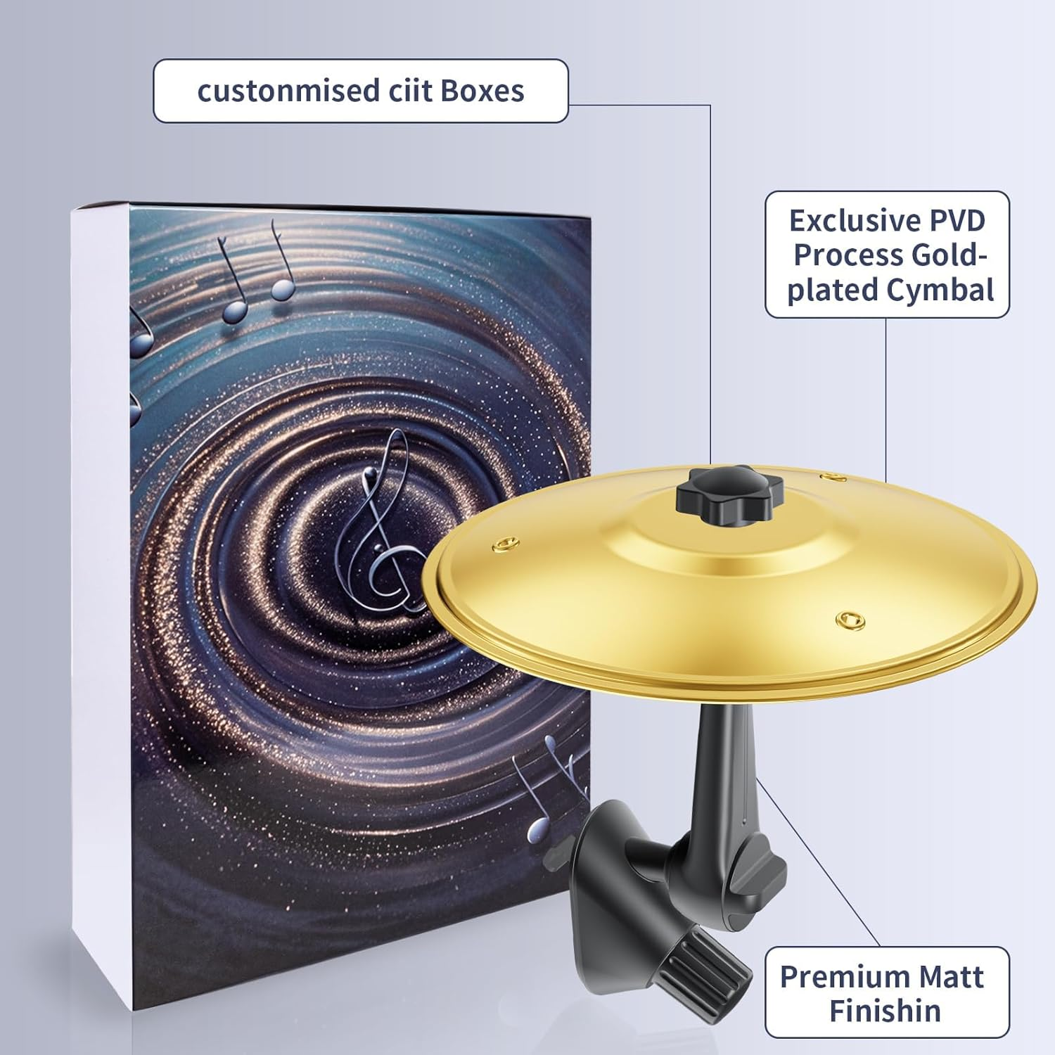 Car Cymbal, Car Air Vent Mini Drum Crash Cymbal for Car Vent, Make Your Driving More Fun, Suitable for All Types of Vehicles image number 4