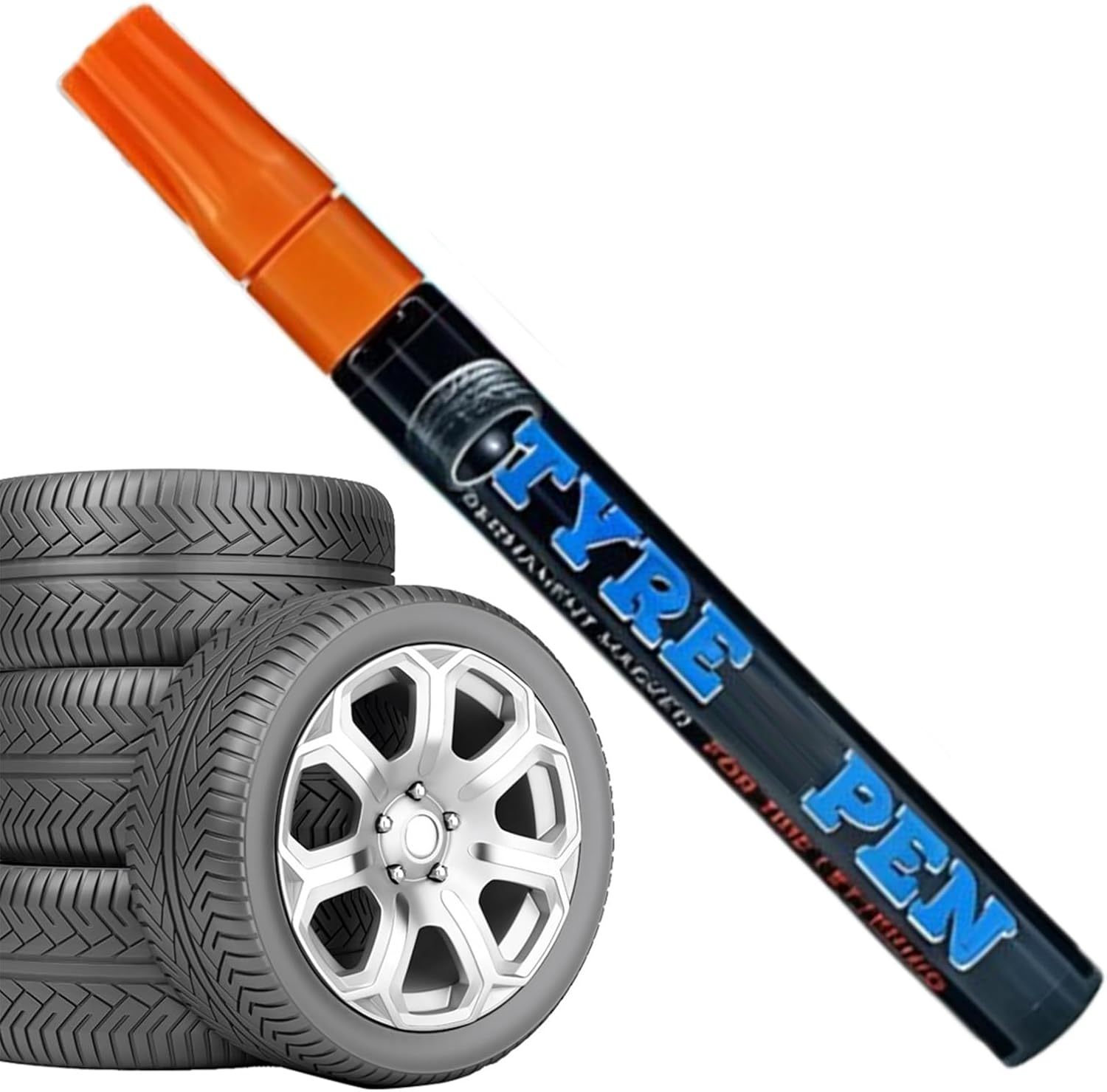 Tire Paint Pen - Erasable Weatherproof Non-Fading Quick Dry Tyre Drawing Marker,Car Wheels Tires Lettering Pen | for Motorcycle, Bikes, Bicycles, Metal, Glass - Brown image number 5