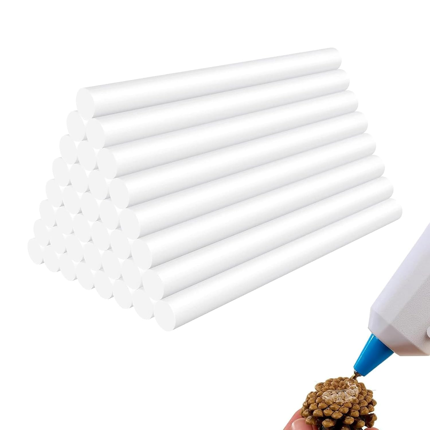 Hot Glue Sticks,Bonlaer Clear Mini Adhesive Sticks for Glue Gun,Hot Glue Gun Sticks for Adults Kids DIY Art Craft Stamp Repairs Gluing Projects,Pack of 50,10X0.7CM image number 2