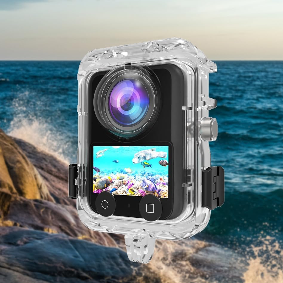 Diving Case for DJI OSMO 360 Panoramic Action Camera, 40M Waterproof Protective Shell with Anti-Fog Inserts & Storage Bag image number 2