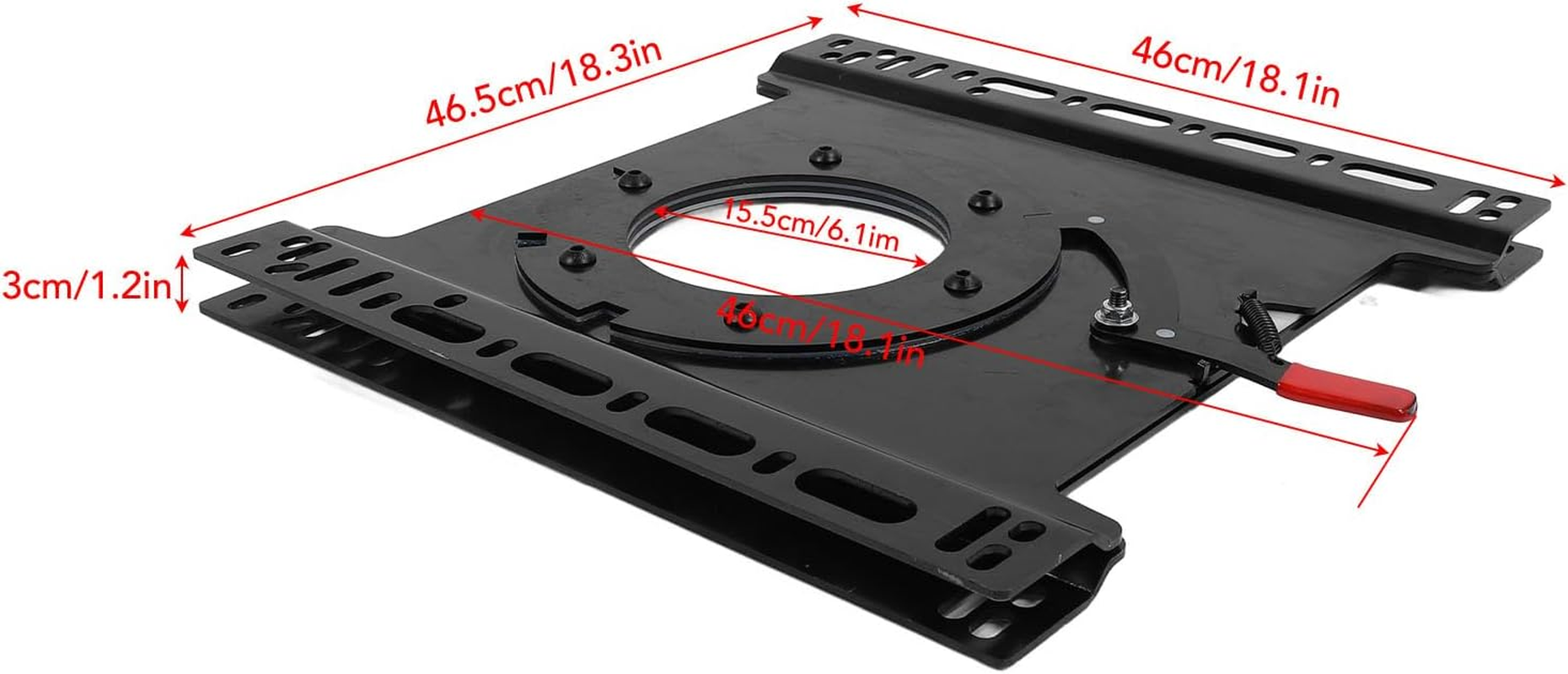 Swivel Seat Base, 360 Degree Rotation Passenger Side Seat Swivel Base, Car Seat Mount Plate for Sprinter, Transit, T5 T6, Heavy Duty Carbon Steel Seat Rotating Base for RV Boat image number 3