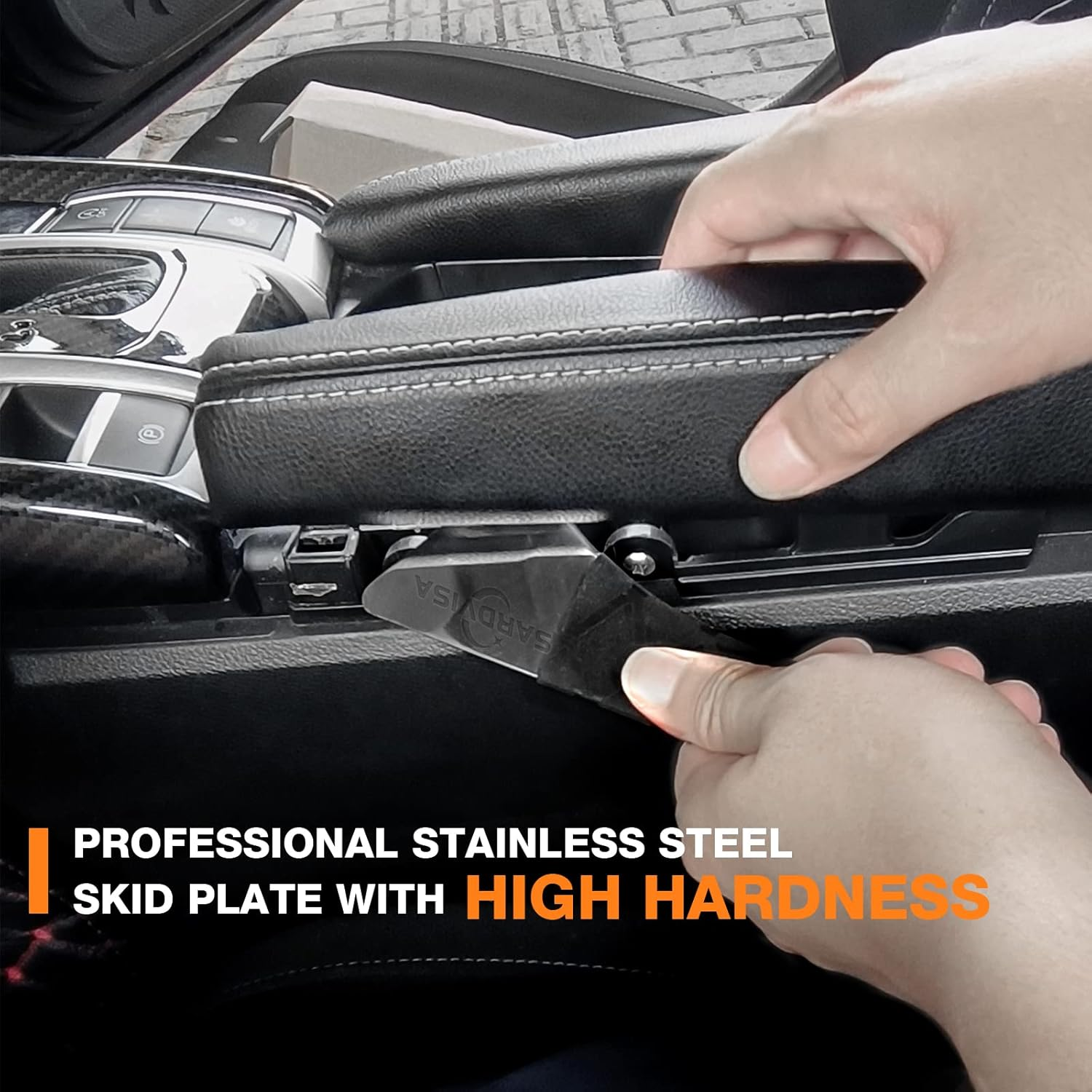 SARDVISA Auto Trim Removal Tool, Pro Heavy Weight Stainless Steel Metal Pry Board, Car Interior Easy Removal Pry Tool for Door Panel, Window, Fastener, Audio Dashboard, Clips, Baseboard image number 2