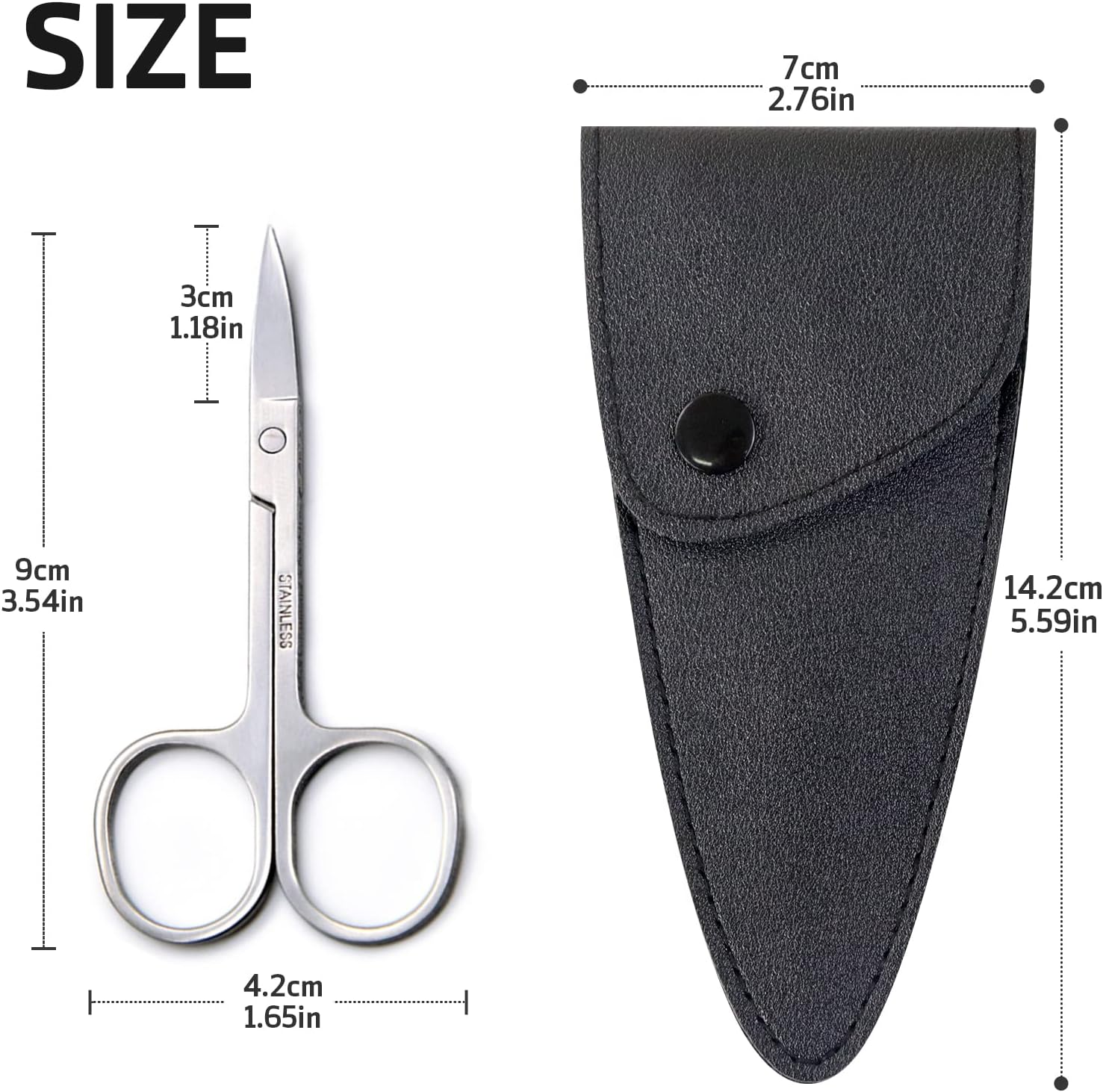 Sularpek 1 Pcs Cuticle Nail Scissors, Beauty Scissors, Professional Stainless Steel Nail Scissors, Professional Multi-Purpose, for Nails, Nose Hair, Eyebrow, Moustache image number 4