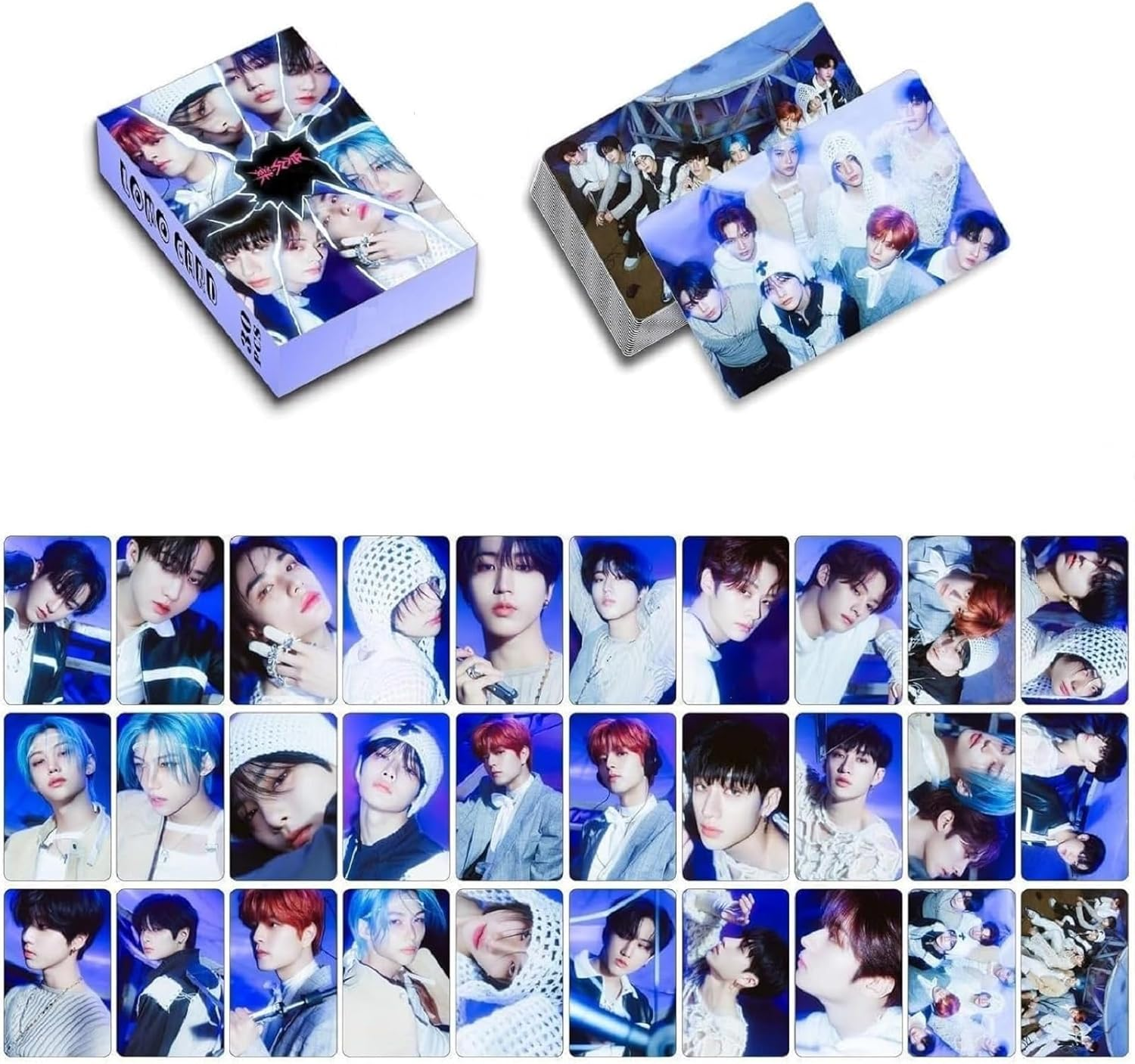 Meiyiyou 8Pack/240Pcs Stray-Kids Photocards,Stray-Kids Lomo Cards Greeting for Collection(Pink) - Purple image number 3