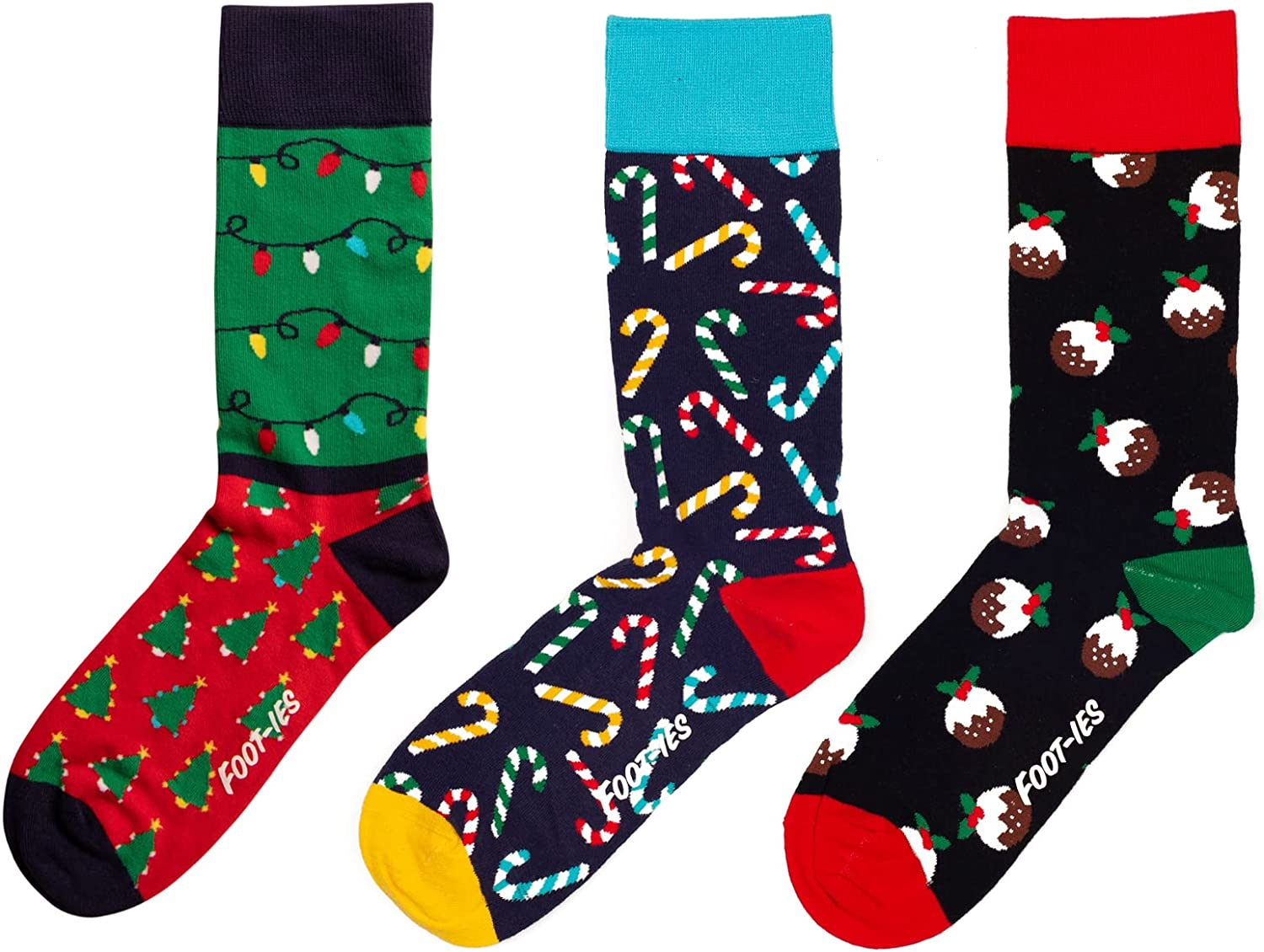 Unisex Holiday Tree Socks Gift Box(Pack of 3)