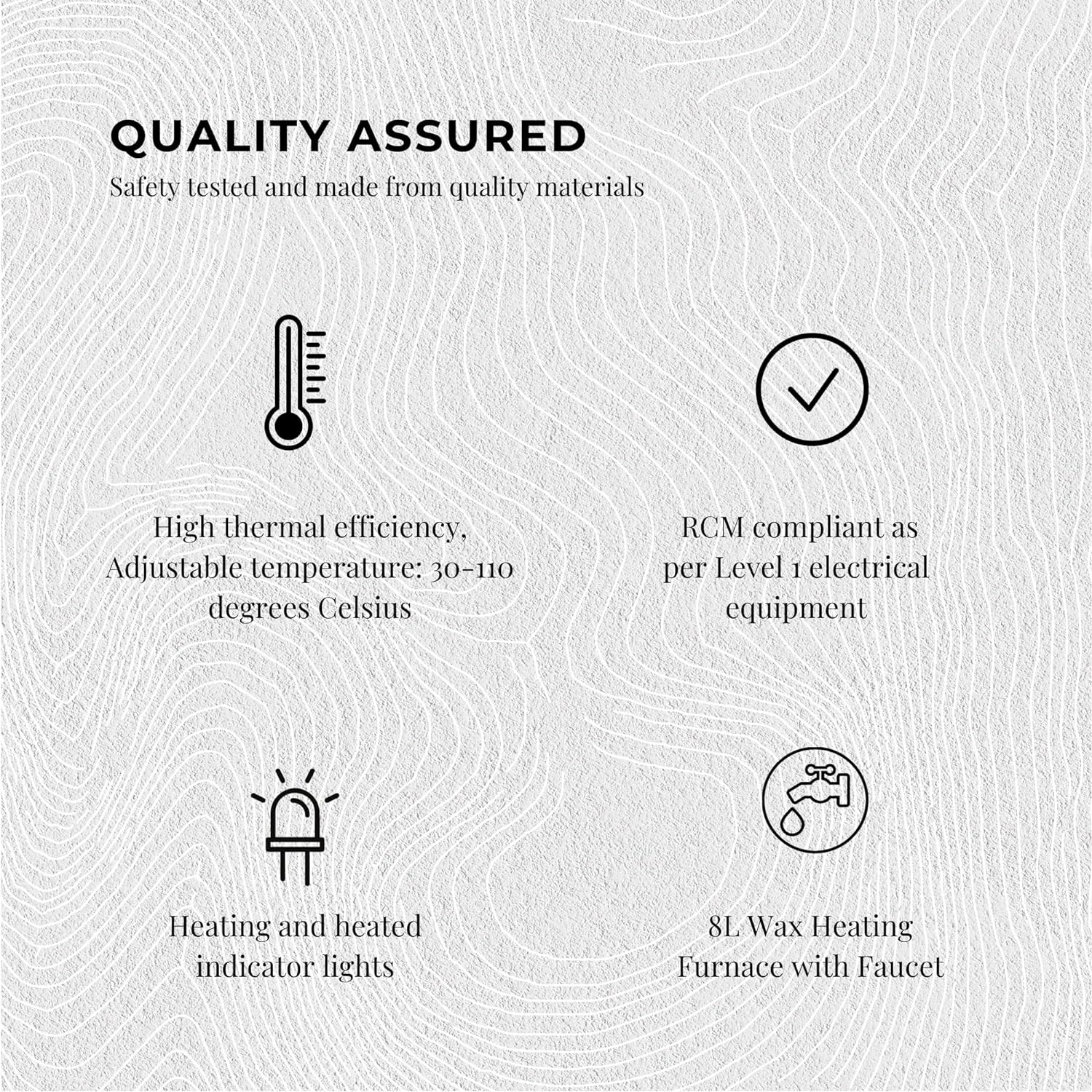 8L Candle Wax Heater Black with Tap - Soy Wax Melter Candle Making Electric image number 1