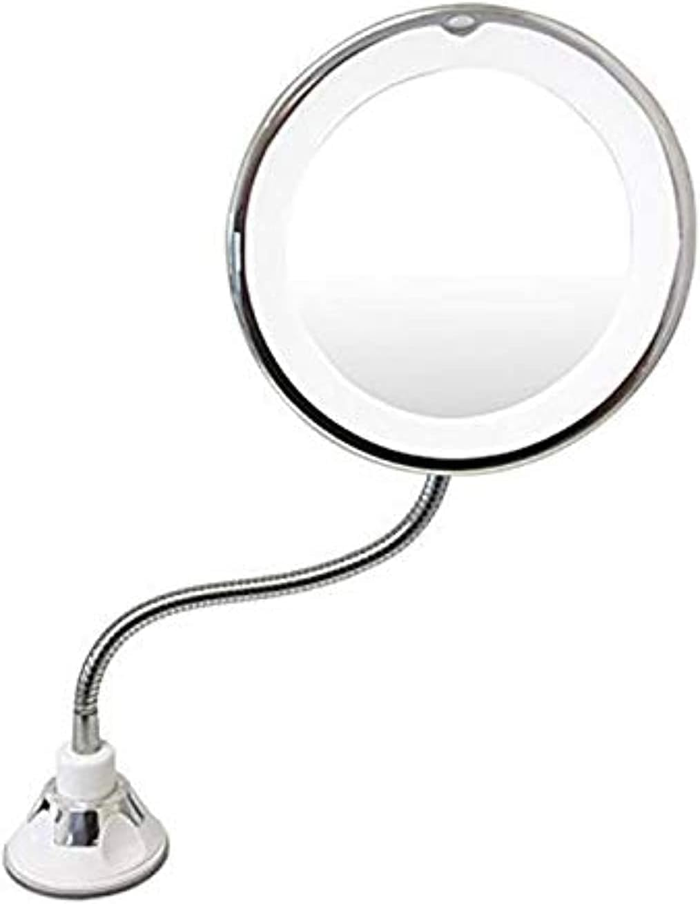 Makeup Mirror with Suction Cup,Fotrsdku 360 Degree Swivel Flexible Gooseneck, 10X Magnifying Mirror with Led Light,Vanity Mirror,Perfect for Makeup,Contact Lenses, Cosmetics or Shaving,For Bedroom image number 5