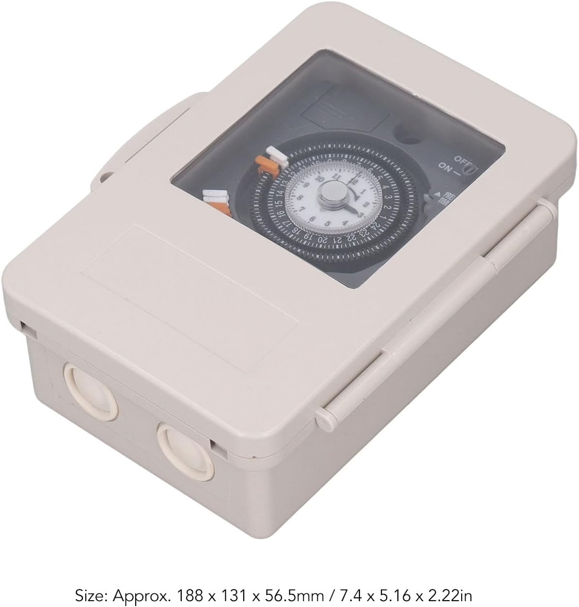 Sustvita 24 Hour Programmable Timer, Heavy Duty Mechanical Timer Switch, 30A 250VAC Weatherproof Timer for Garden Lights, Water Heaters, and Pool Equipment image number 4