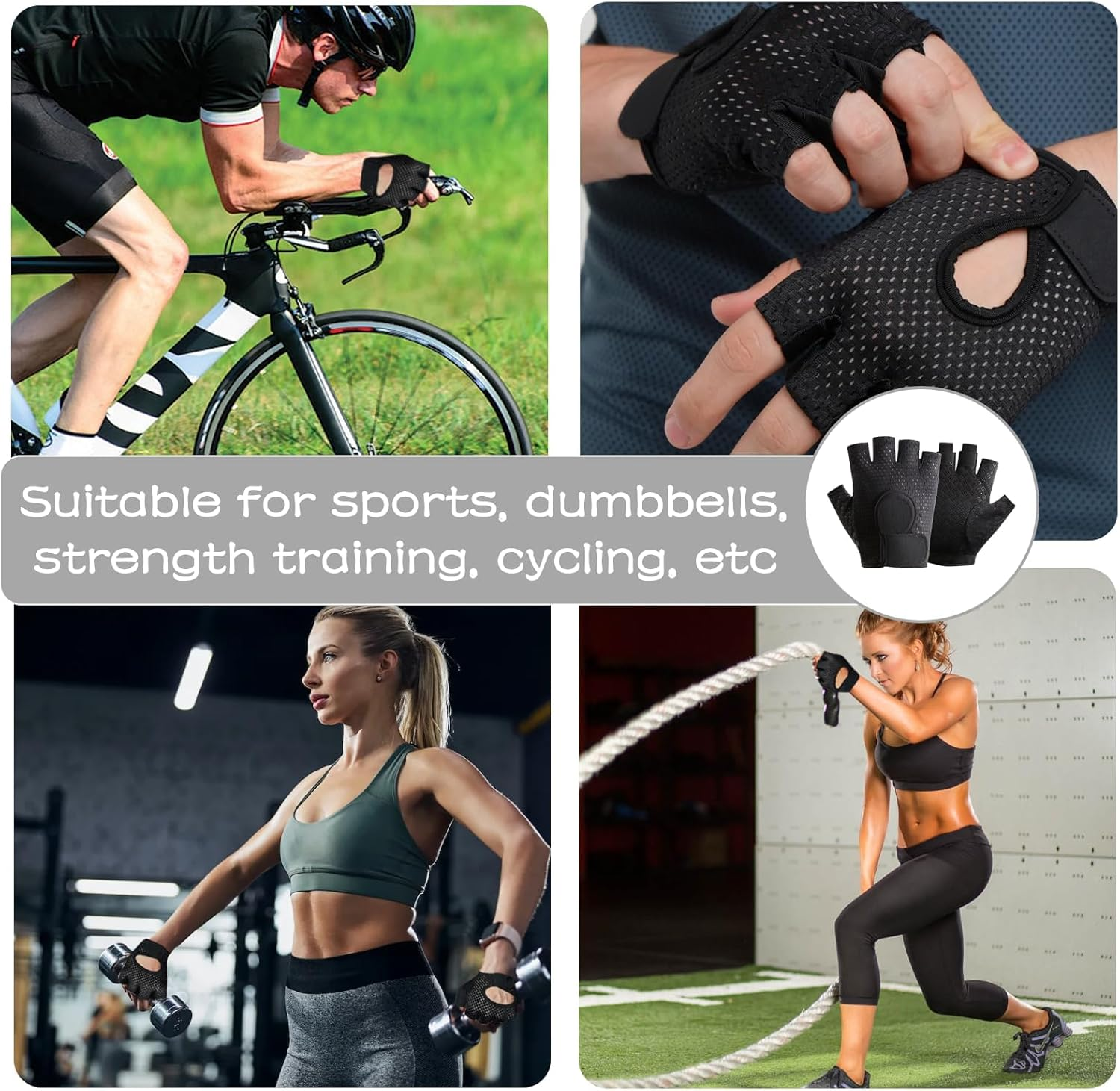 Gym Gloves Women Weight Lifting Gloves Women Workout Gloves Women Weightlifting Gloves for Women for Weightlifting Cycling Strength Training Fitness (Black) image number 1