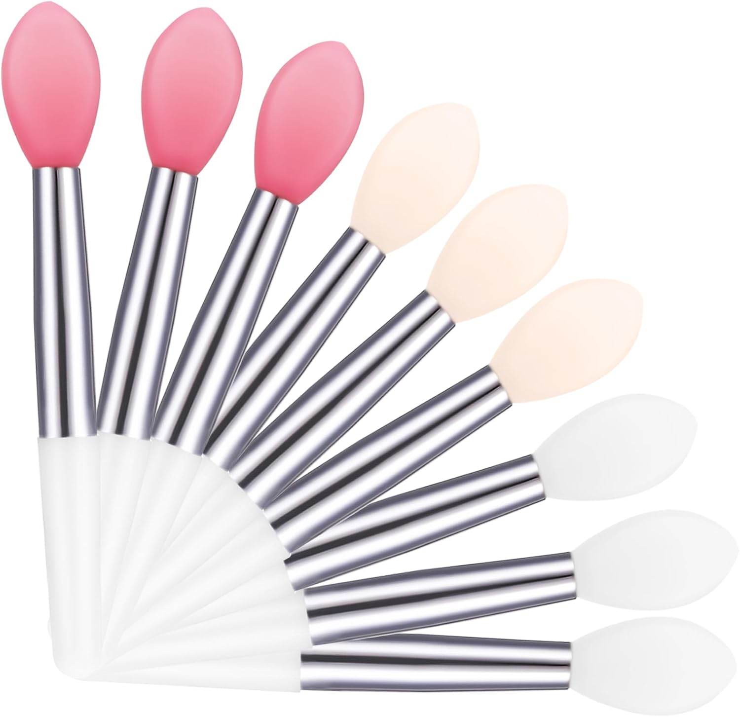 9PCS Reusable Lip Balm Applicator - Silicone Lipstick & Eyeshadow Brushes - Cream Lip Mask Beauty Tool Kit image number 4