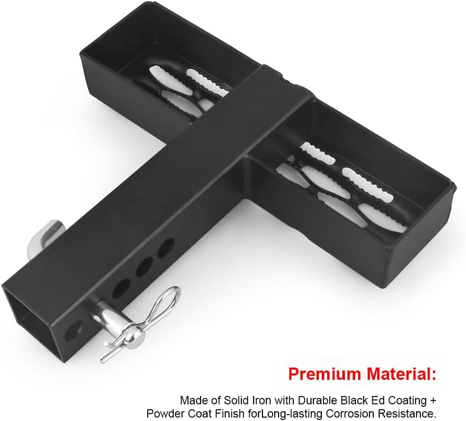 Dyno Racing 500 LBS Hitch Step Anti-Skid Teeth and Rust Towing Bumper Guard Hitch Steps with Pin Fits 2 Inch Receivers for Pickup Truck RV SUV (30CM) image number 1