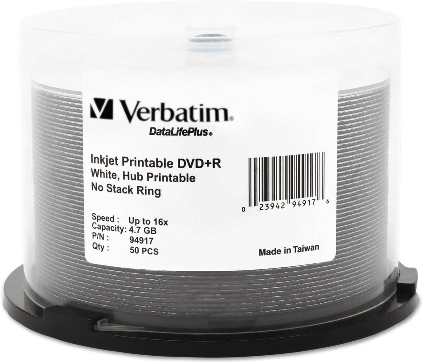 DVD+R 4.7GB 50Pk White Wide Inkjet 16X