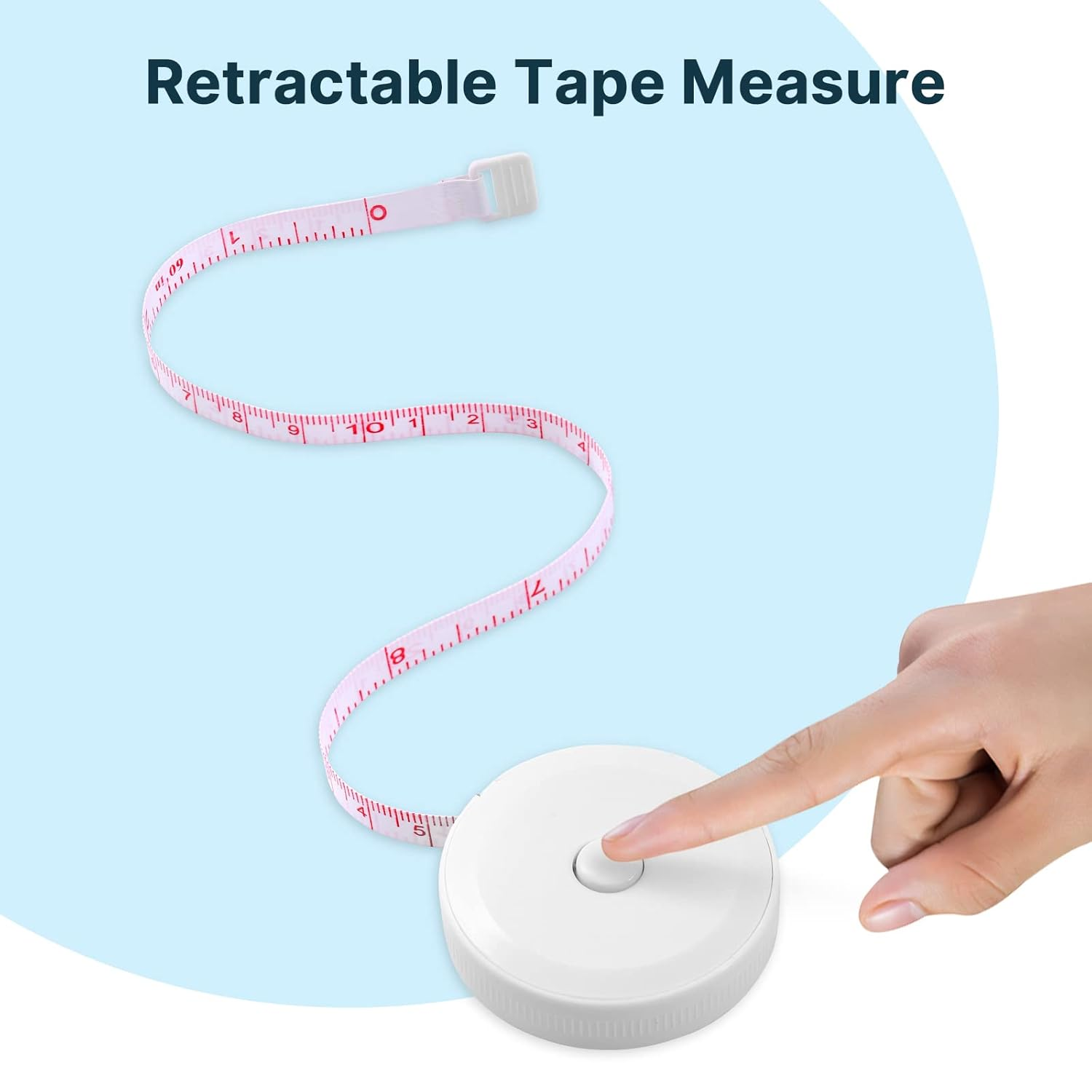 Tape Measure, 5 Pack Measuring Tape for Body Measurements Weight Loss, Retractable Sewing Fabric Cloth Tailor Waist Soft Small Pink Tape Measure Body Measuring Tape, 150Cm/60Inch image number 3