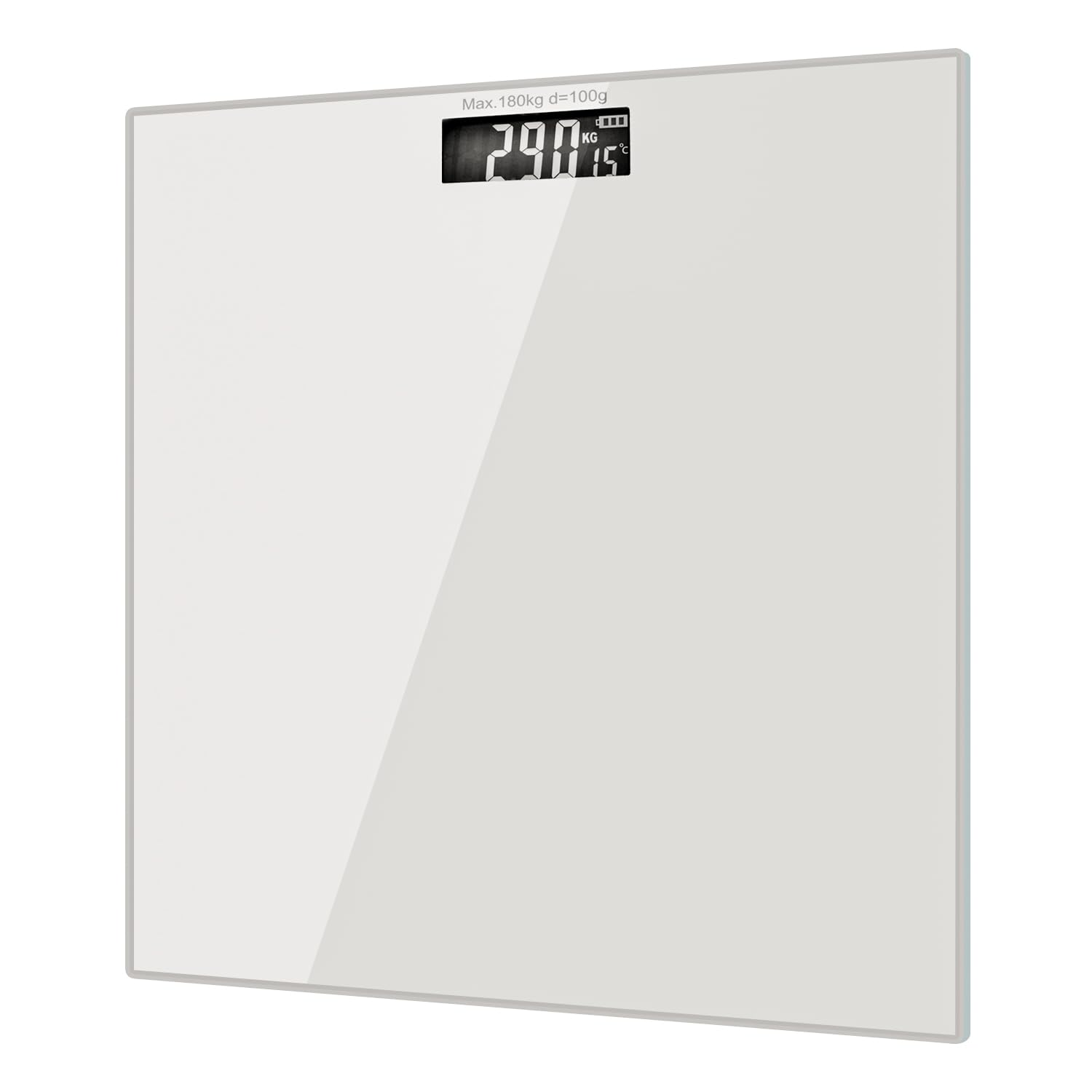 Clevinger Digital Bathroom Scale for Body Weight, Smart Scale Step-On Technology, Easy Read LCD, Weight Scale 180Kg, Digital Home Scale, Highly Accurate Body Weight Scale (White-Lcd Display) image number 1