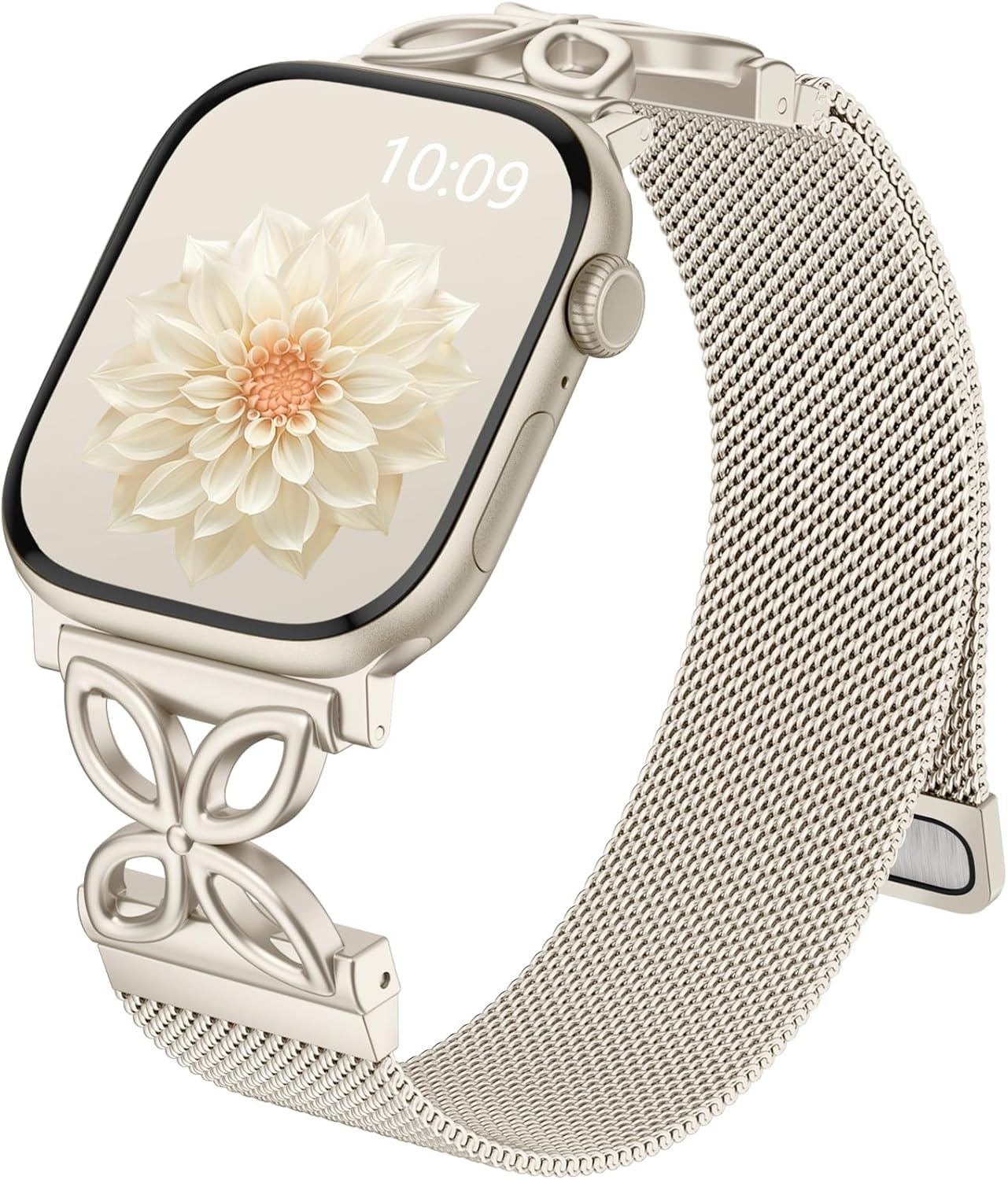 Witzon Mesh Loop Compatible with Apple Watch Bands for Women 40Mm 41Mm 42Mm 44Mm 45Mm 46Mm 49Mm 38Mm Series 10 9 8 7 6 5 4 3 2 1 SE, Metal Stainless Steel Magnetic Strap for Iwatch Bands