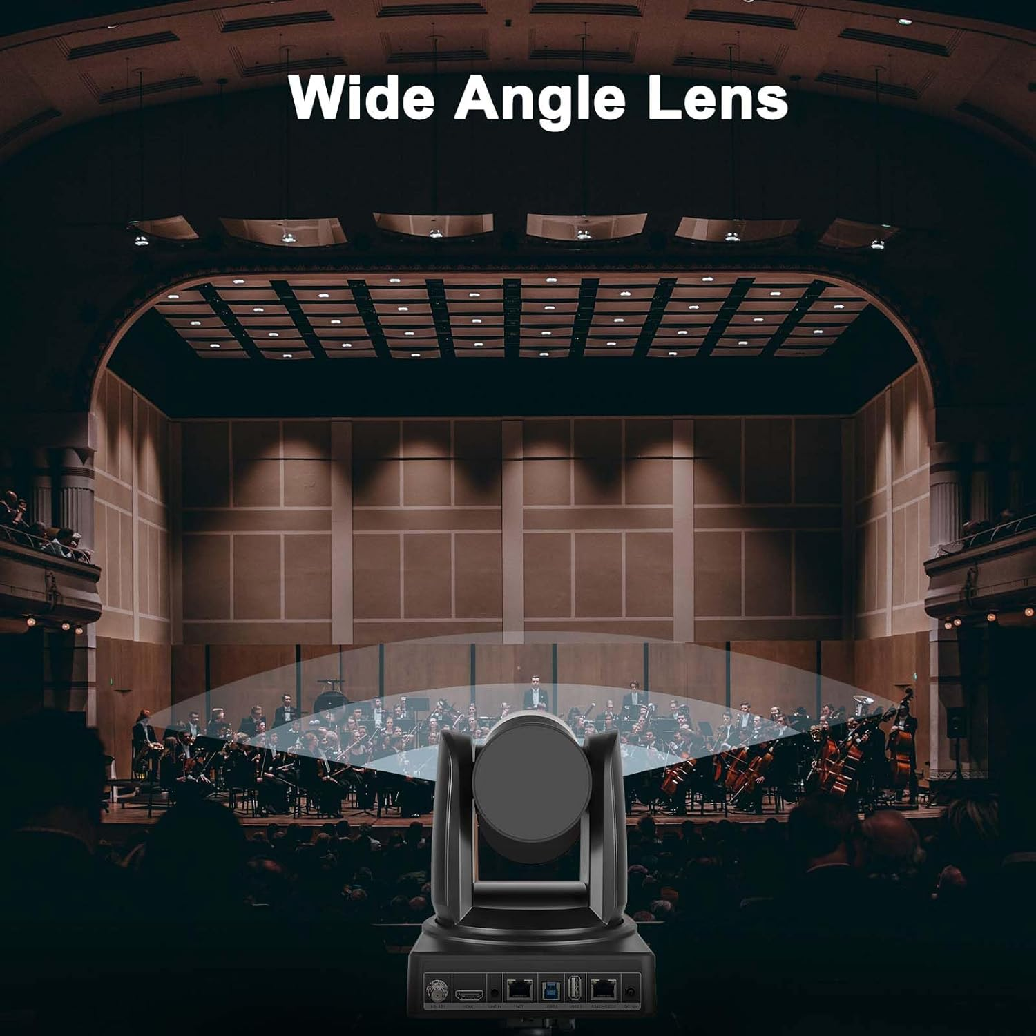 ADKIDO PTZ Camera,20X Optical Zoom Cameras with HDMI,SDI Camera Support PTZ Control and IP Live Streaming Output for Conferencing, Church, PV20X-SDI image number 5