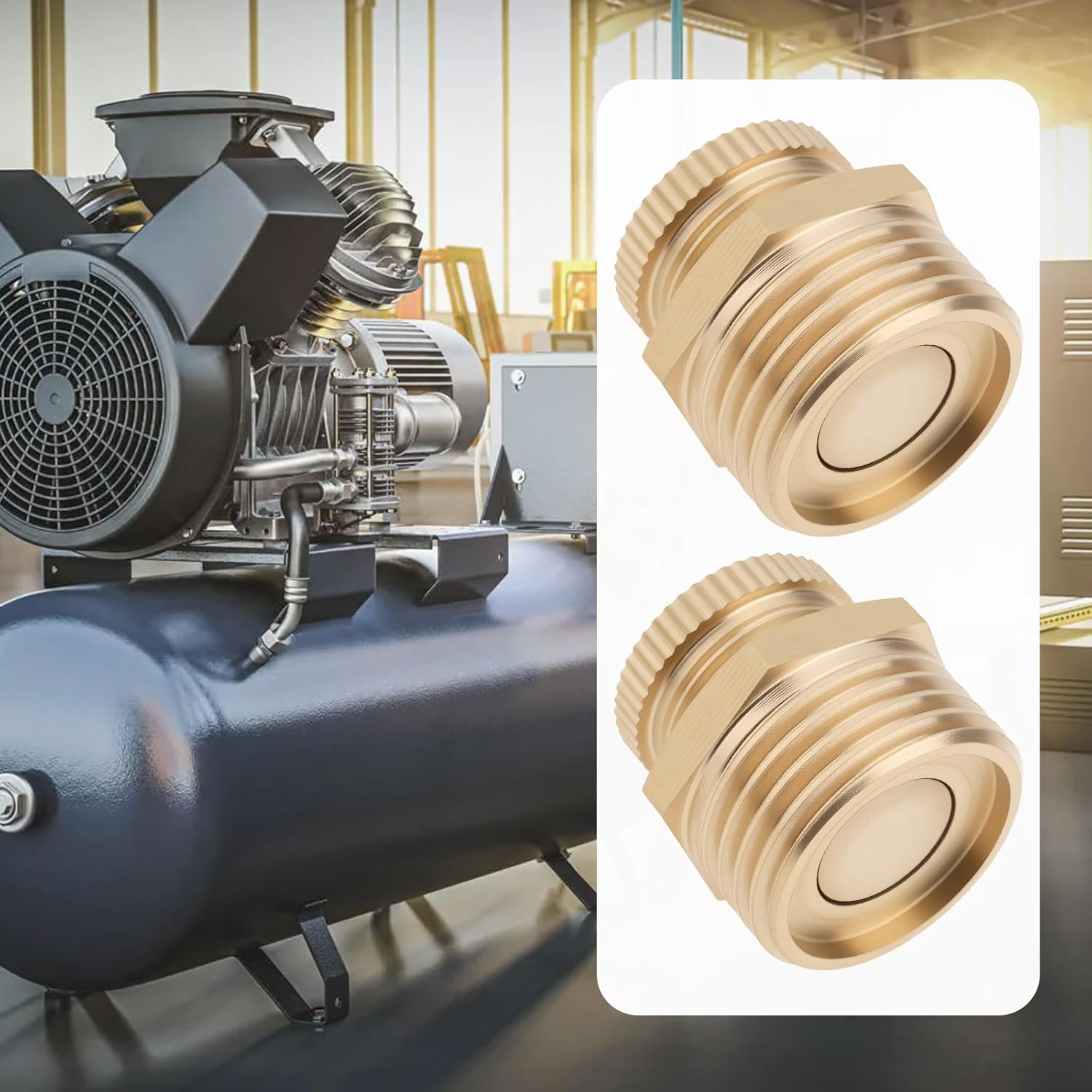 Create Idea 2Pcs PT1/2" Male Thread Air Compressor Drain Valve 20Mm Thread Brass image number 5