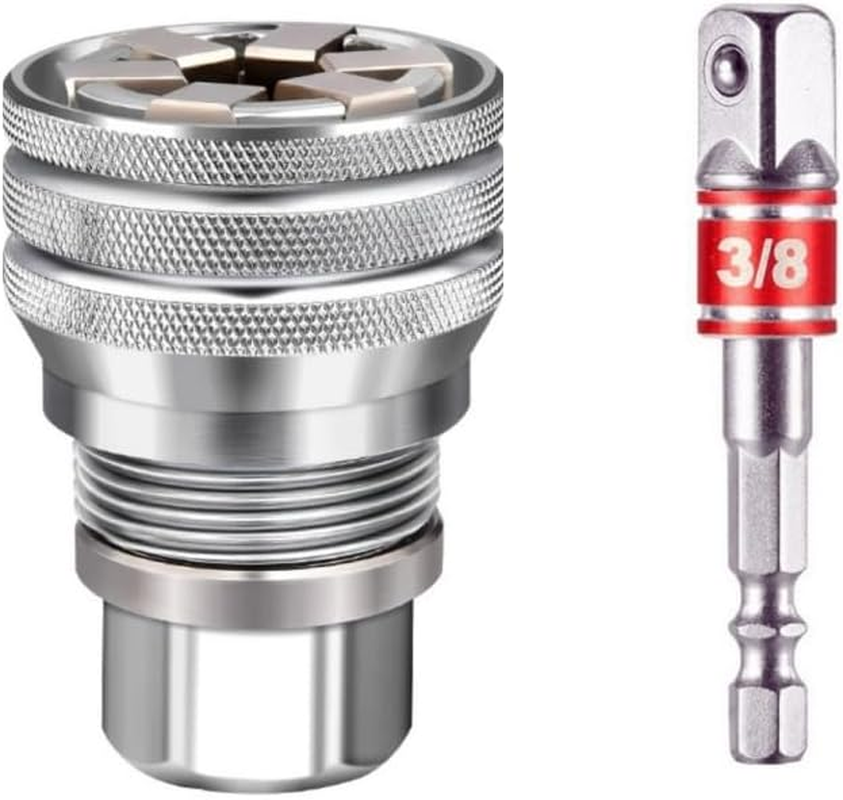 Gesuche Universal Adjustable Socket Wrench with Adapter, 10-19Mm, 3/8''-3/4'' Ratchet Wrench, Updated Adjustable Drive Socket Wrench Sleeve for 3/8" Drive Ratchet Torque Wrench and Power Drill image number 2