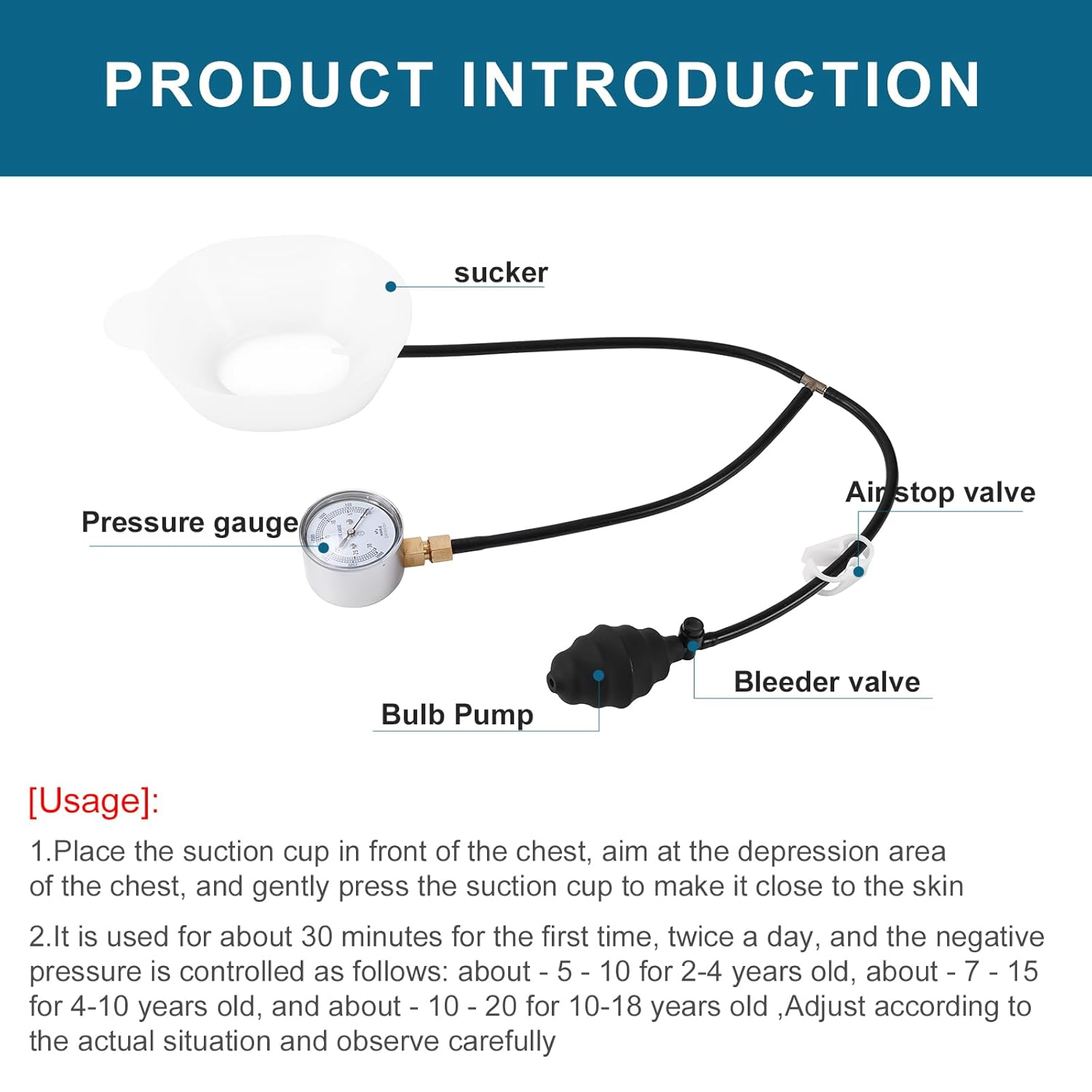 Pectus Excavatum Orthosis Brace, Sternal Depression Support, Thoracic Depression Sunken Sternum Brace for Adults and Child Physical Correction of Pectus Excavatum (M) image number 4