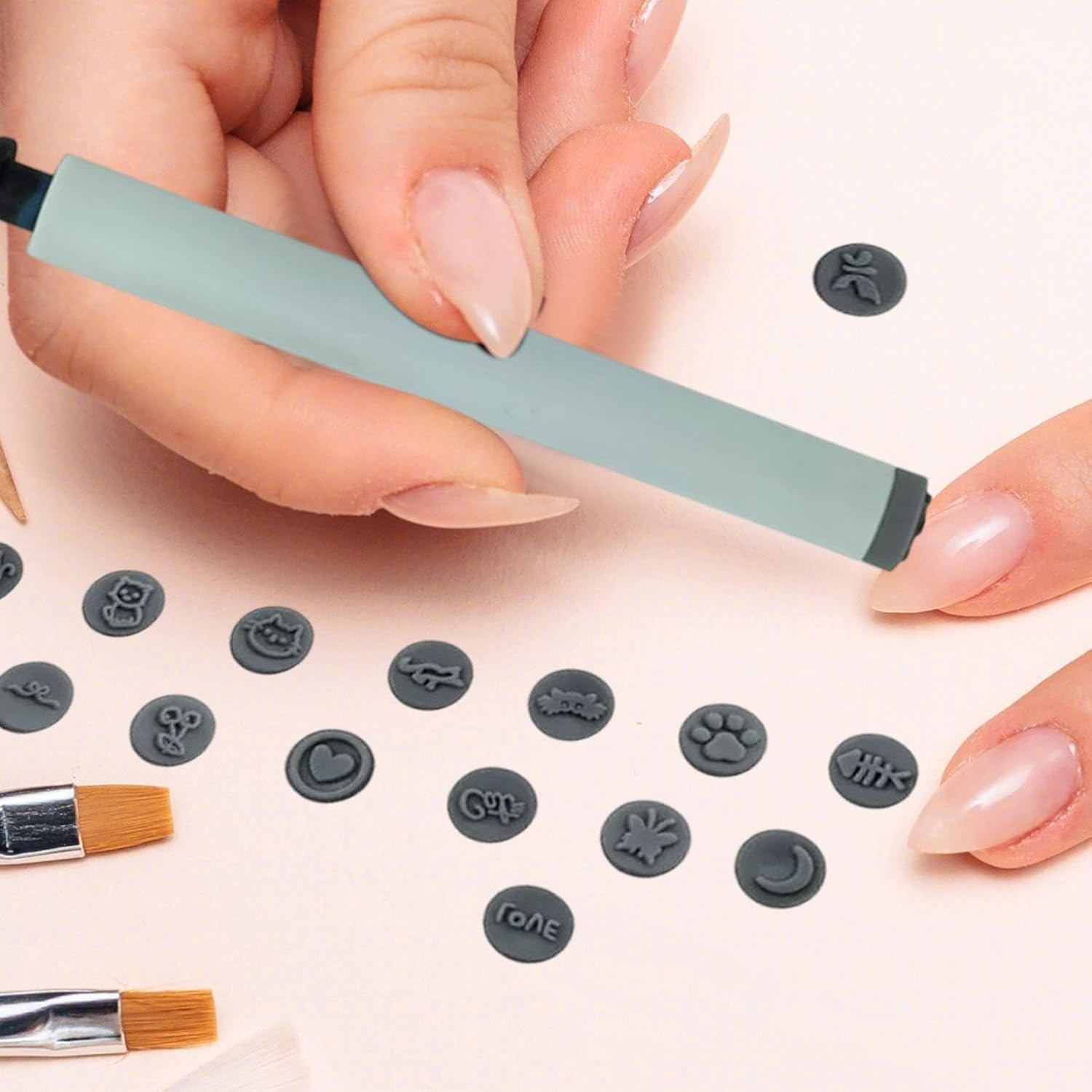 Nail Stamp Art Pen Set - Nail Pattern Stamping Pen,Smudge-Proof Manicure Decoration Tool for Home Salon Travel School Party Indoor Outdoor Trip Vacation image number 2