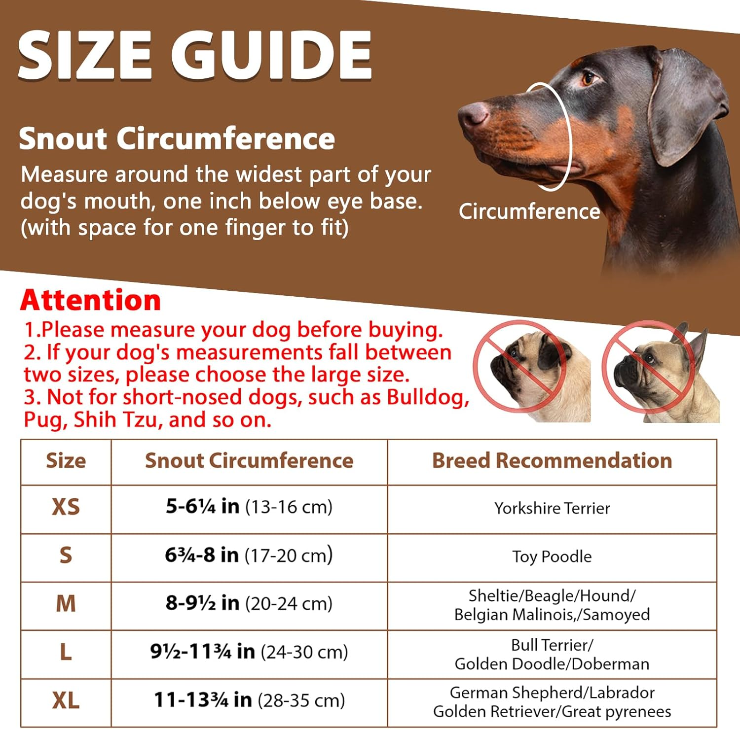 BARKLESS Dog Muzzle Leather, Comfort Secure Anti-Barking Leather Dog Muzzle for Small Medium Large Dogs, Breathable and Adjustable, Allows Drinking and Panting, Used with Collars image number 3