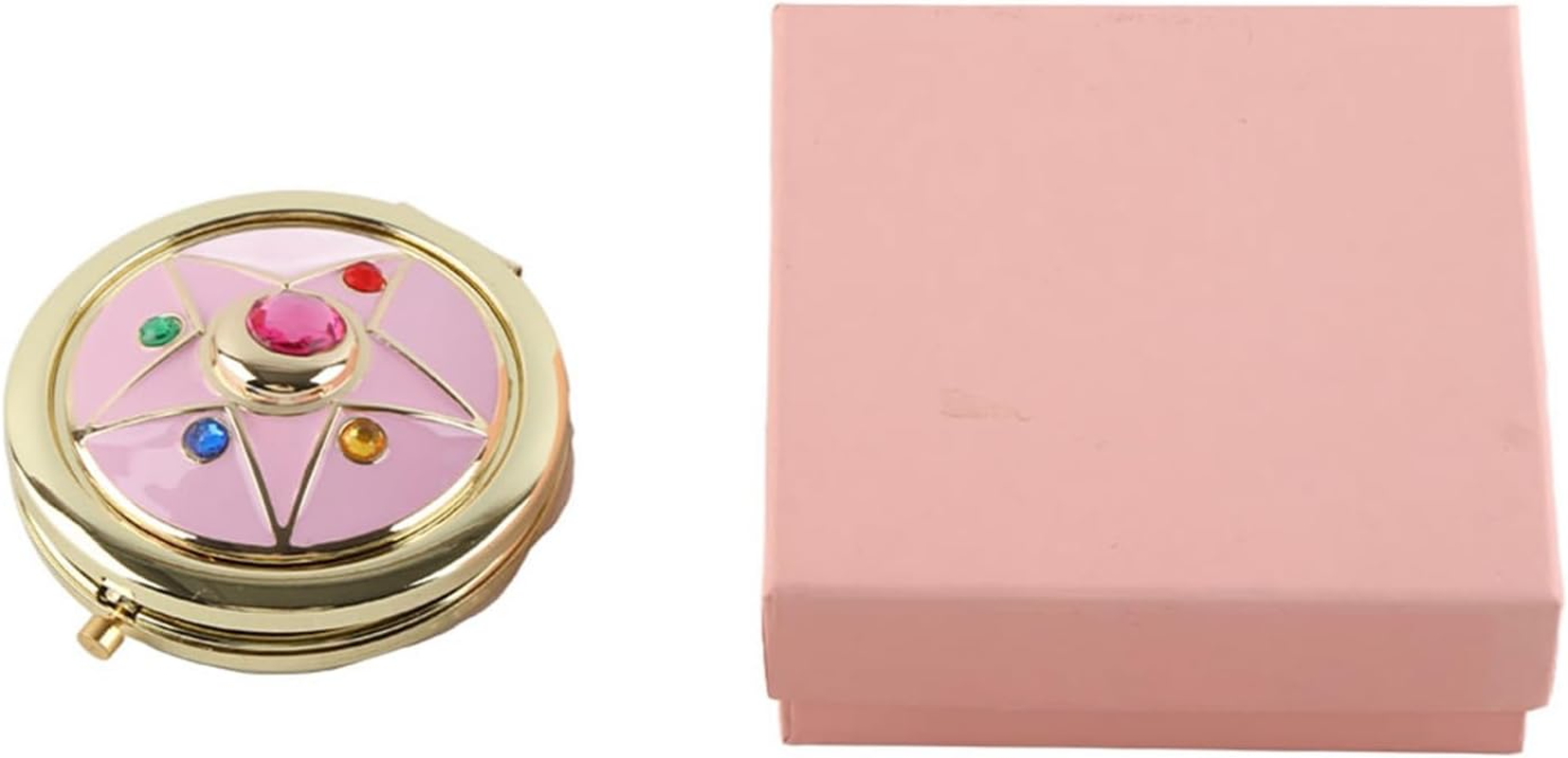 Anime Makeup Mirror Crystal Star Cosmetic Folded Mirror Cosplay Prop for Party Pocket Size, #552, #552 image number 1