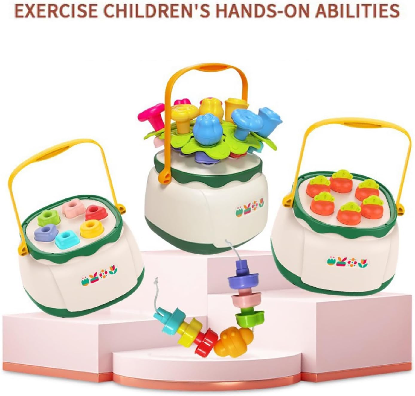 Montessori Sensory Toddler Toys Toy for 1 Year Old Boys Girls Birthday Gifts 1St One First Birthday 1 Year Old Girl Boy, Educational Learning Toy for 1-2 Year Old Fine Motor Skills (Color) image number 5